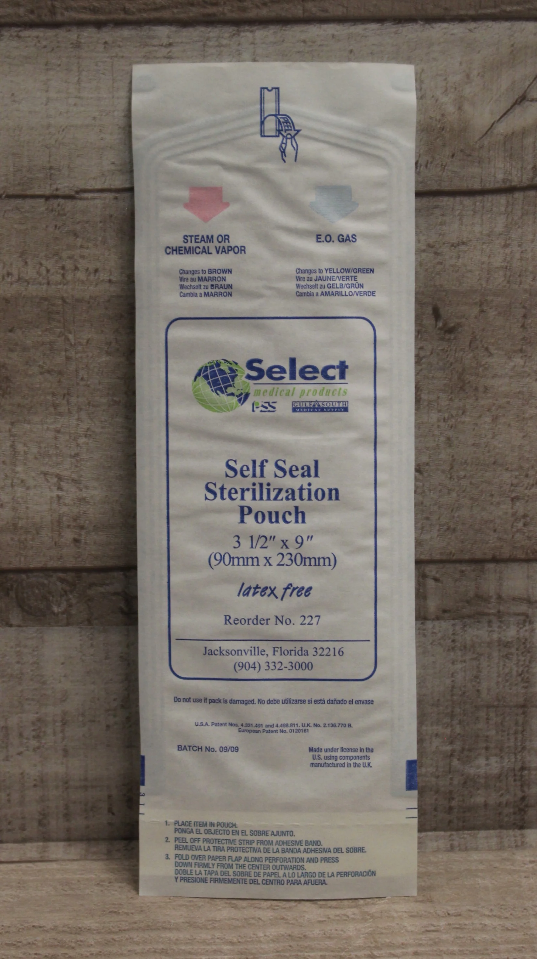 Set of 10 Select Self Seal Sterilization Pouch - 3-1/2" x 9" - New