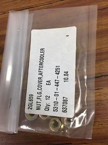Set of 12 Plain Extended Washer Nut, Aftercooler Nut,2GL659, 5310-01-447-4251 - Image 2