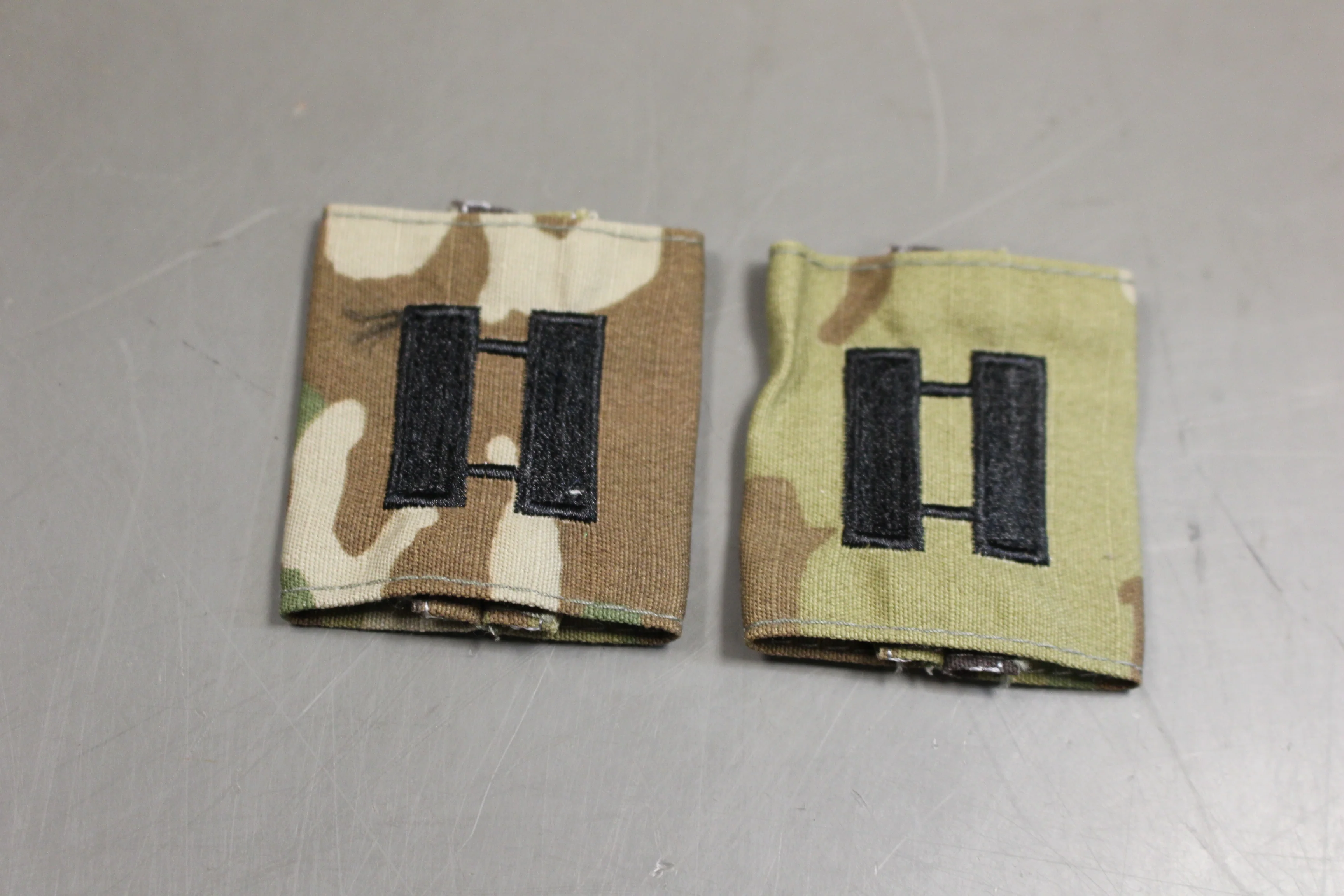 Set of 2 Chevron Gortex APECS Slide On Tab Rank, OCP / Multicam: Captain
