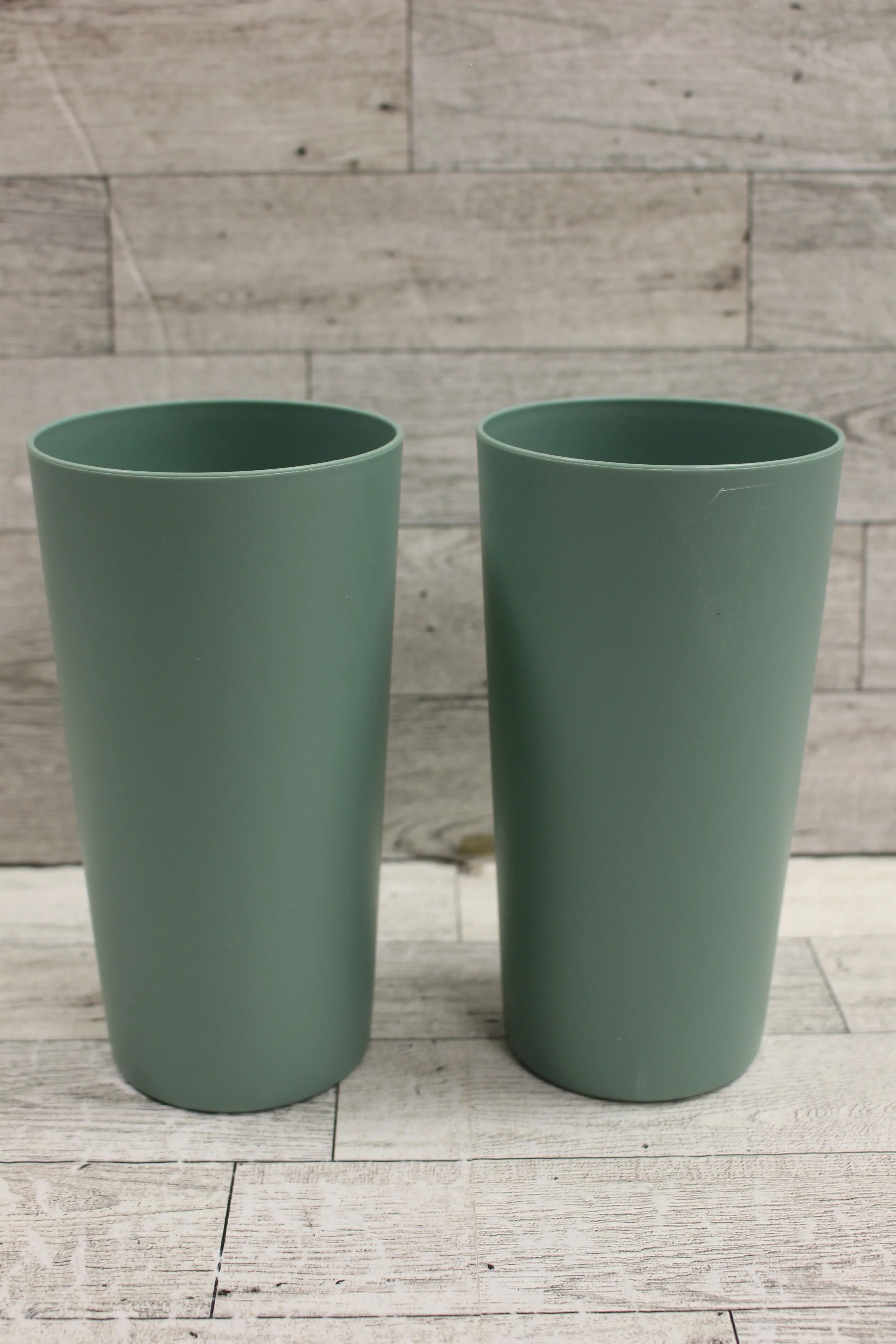 Set of 2 Mainstays 26 oz. Plastic Tumbler - Sage Green - New - Image 2