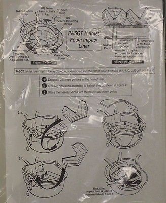 Set of 2 PASGT Helmet Foam Impact Liners - 8465-01-420-4920 - Green - New - Image 3