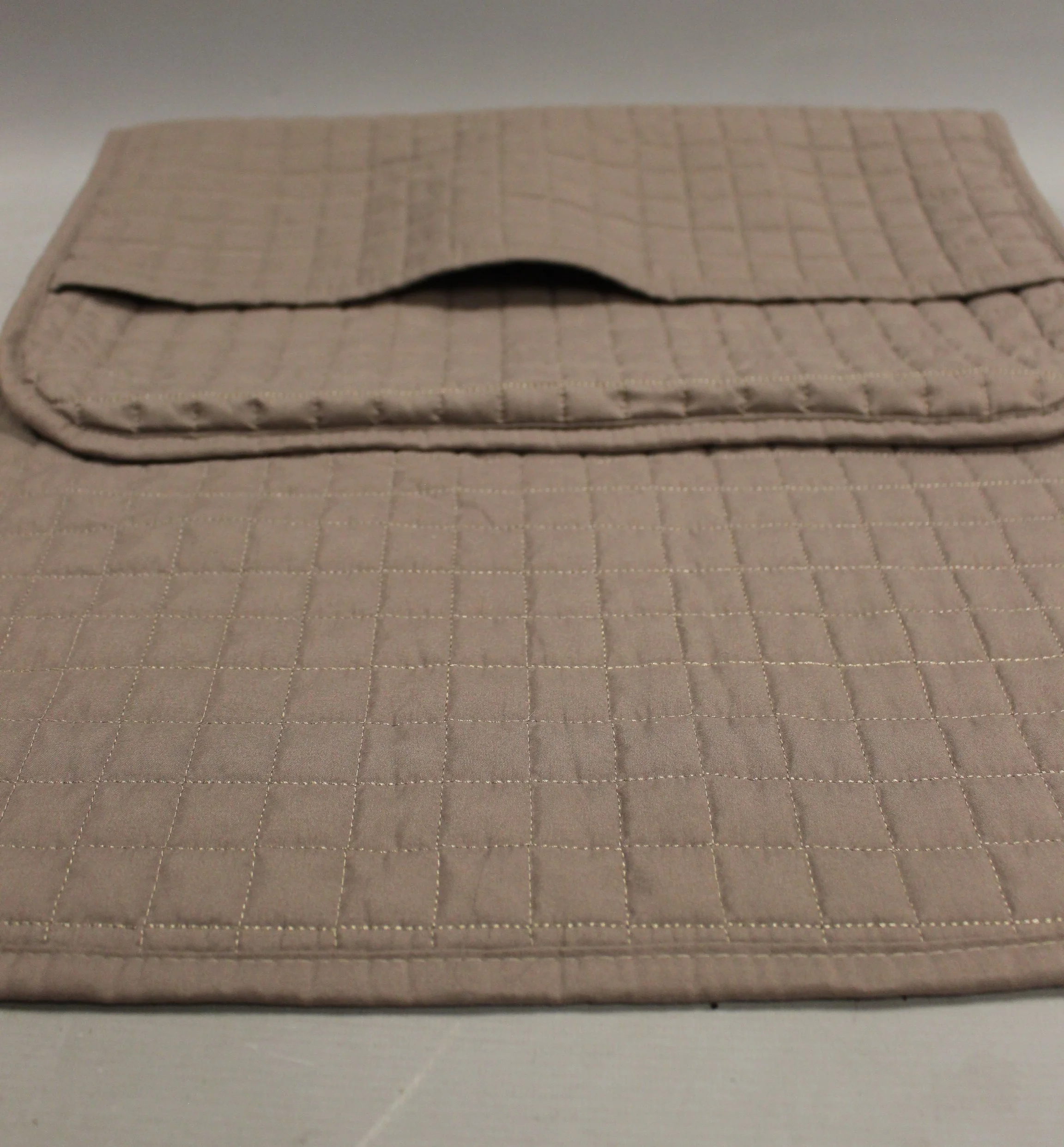 Set of 2 Southshore Linens Quilted Pillow Sham Covers - Gray - King - Used - Image 2