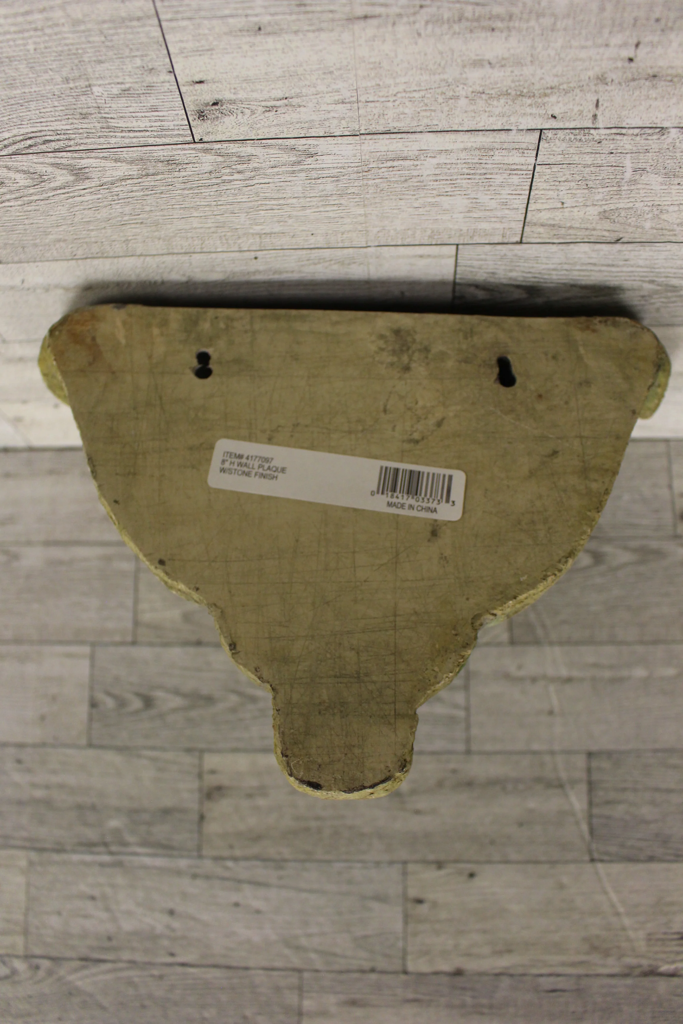 Set of 2 Wall Plaque with Stone Finish - 8" - New - Image 5