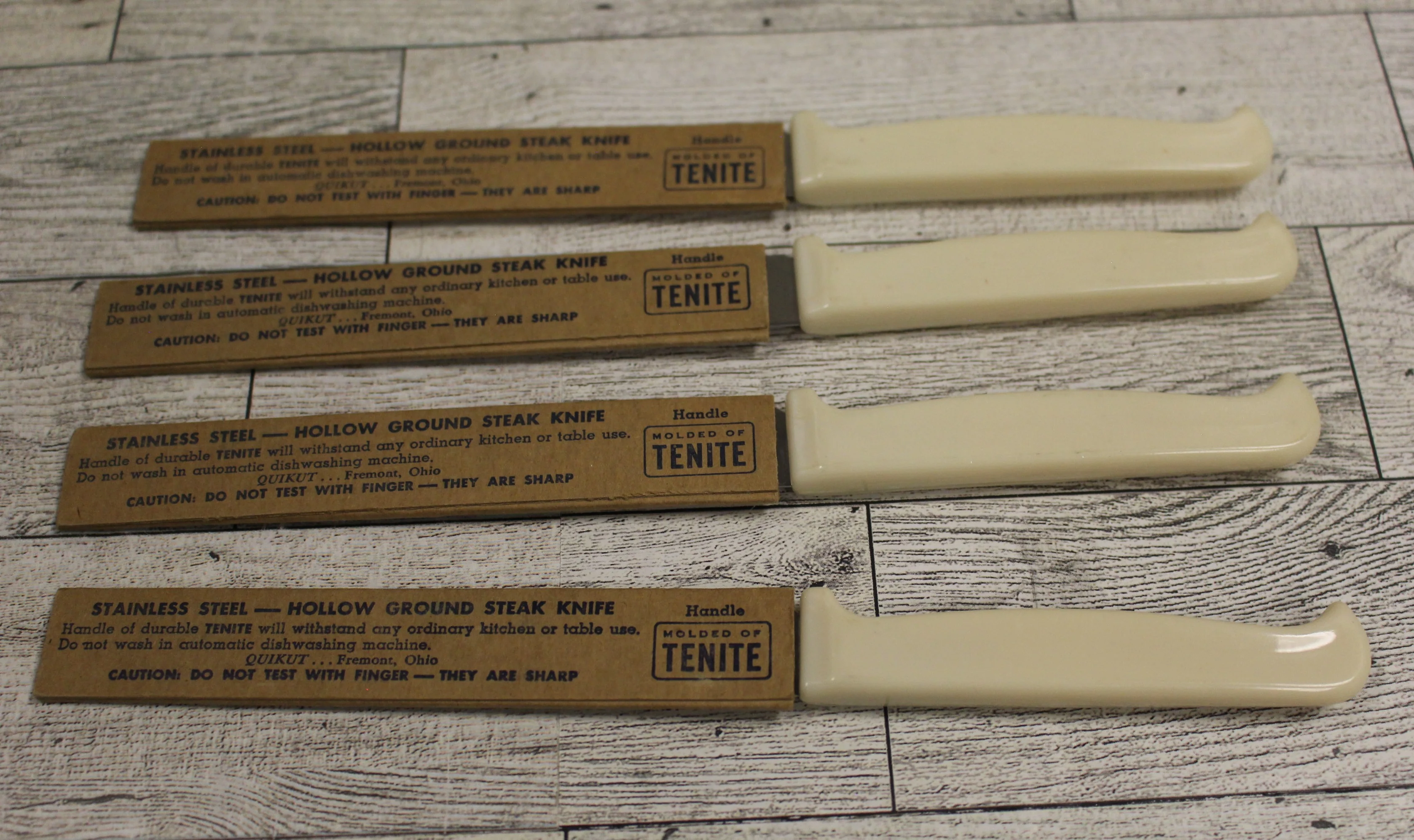 Set of 4 Quikut Stainless Hollow Ground Steak Knife Set - Used - Image 3