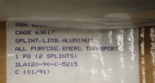 Set of Multi Purpose Aluminum Emergency Transport Splints, 6515-01-242-6726 NEW! - Image 7