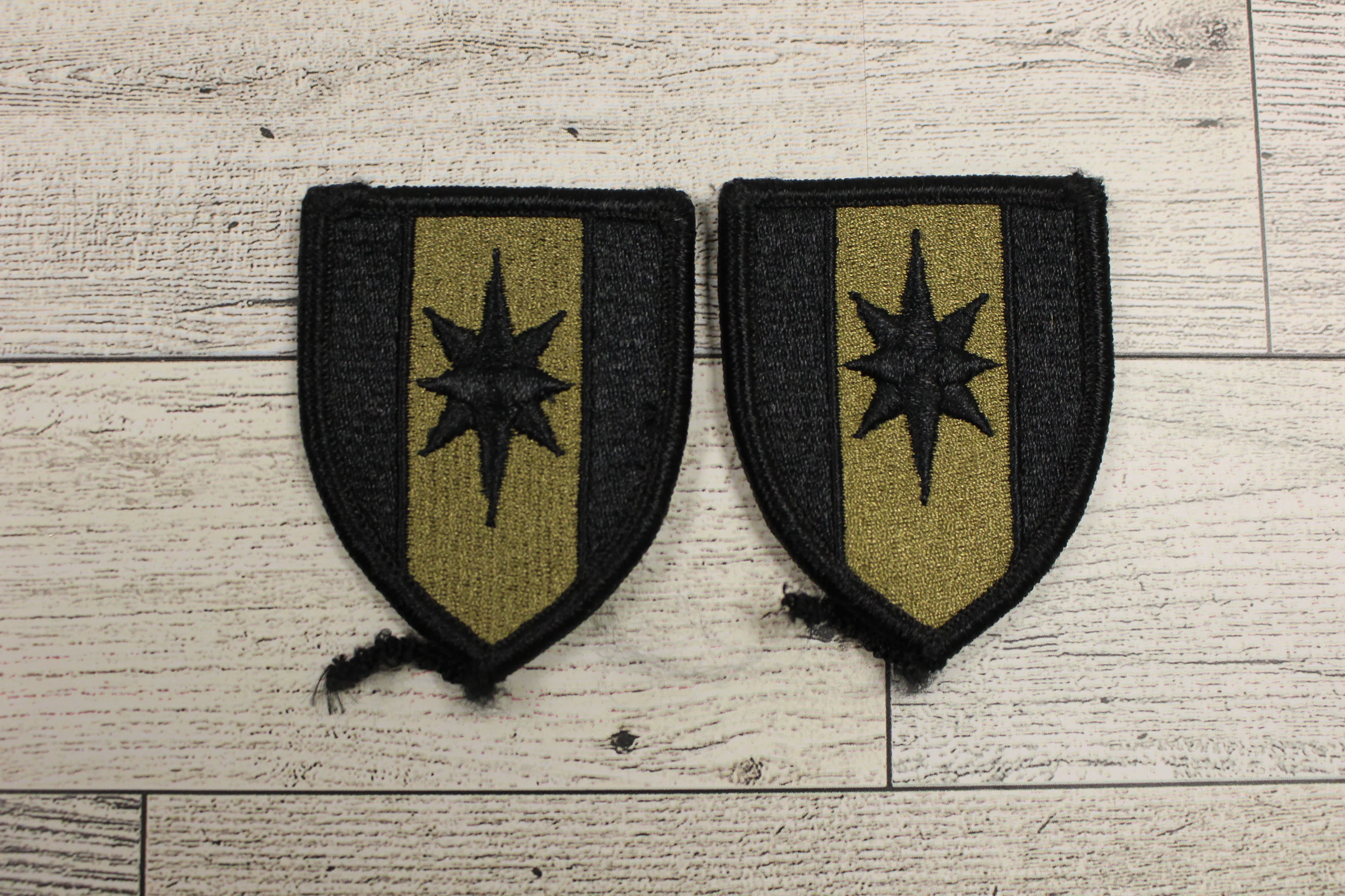 Set Of US Army 44th Medical Brigade Hook and Loop Patches -OCP -Used