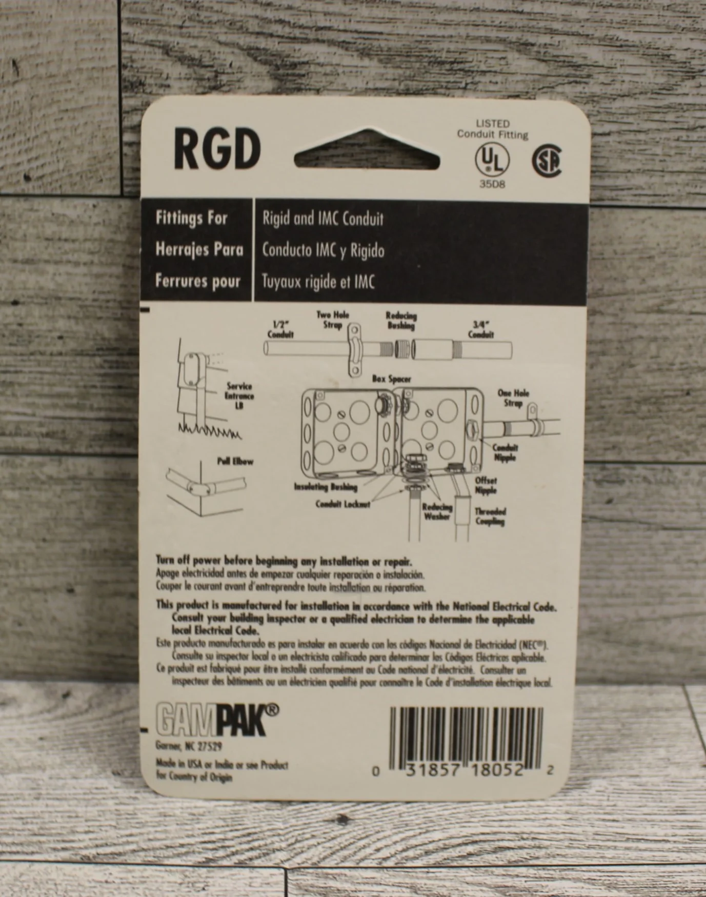 Sigma 1/2 in. Rigid/IMC Conduit Insulating Bushing - 5 Pack - 18052 - New - Image 2