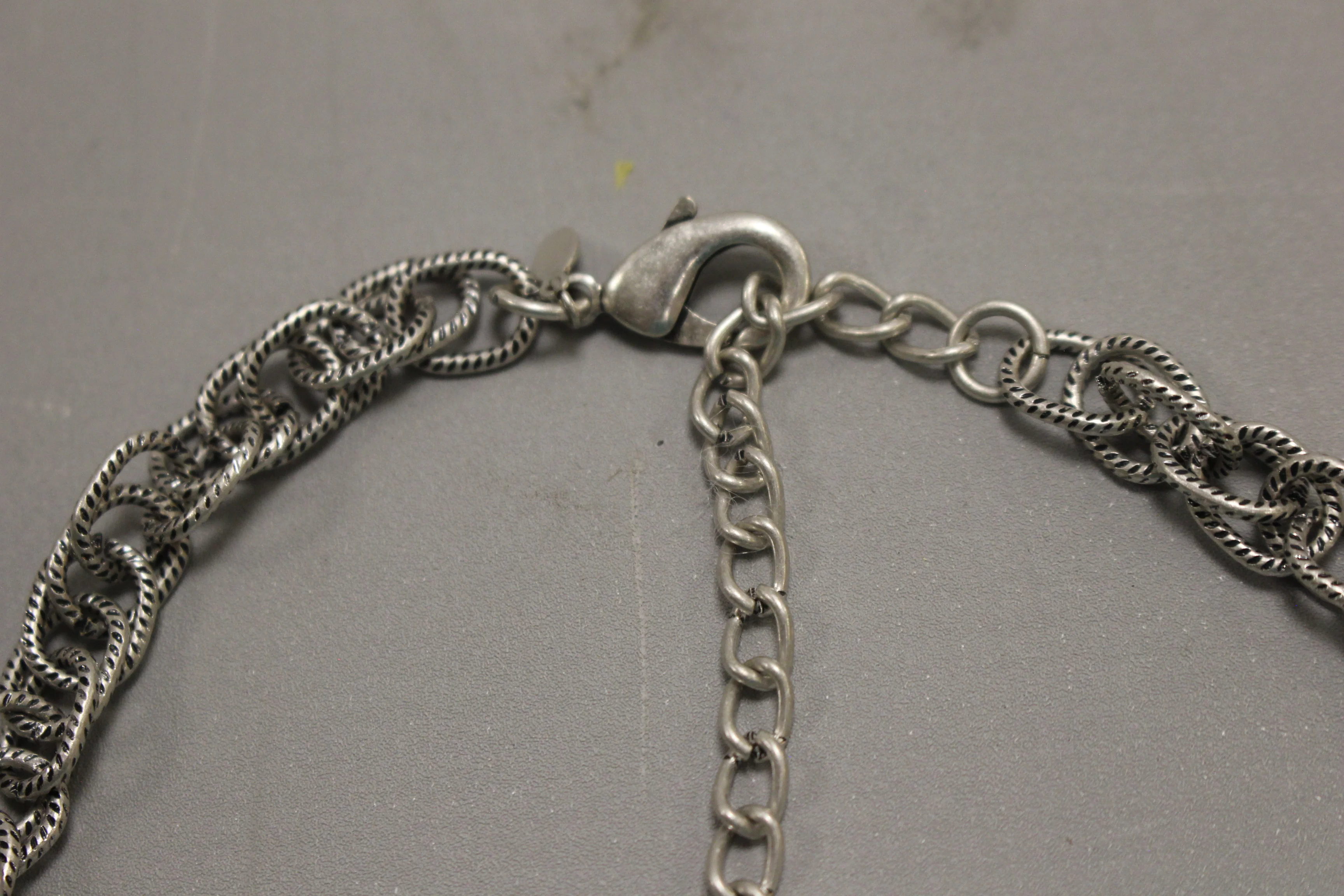 Silver-Tone Faux Turquoise Necklace, Bracelet, and Earrings Set - Used - Image 5