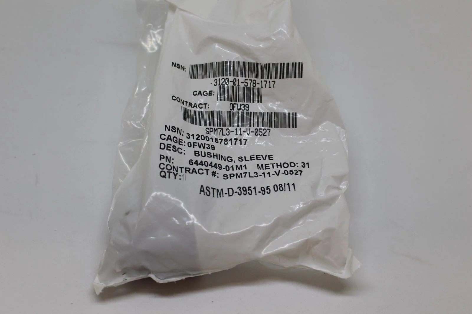 Sleeve Bushing, NSN 3120-01-578-1717, P/N 6440449-01M1, NEW! - Image 2