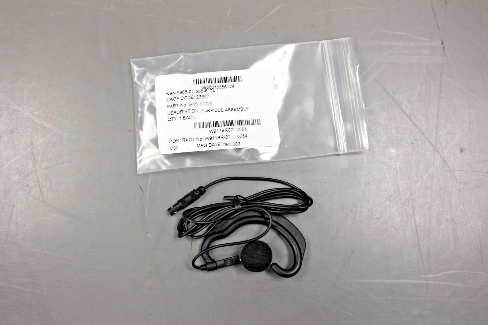 Smiths Detection Earpiece Assembly, NSN: 5965-01-555-6124, P/N: 5-15-32025, New - Image 2