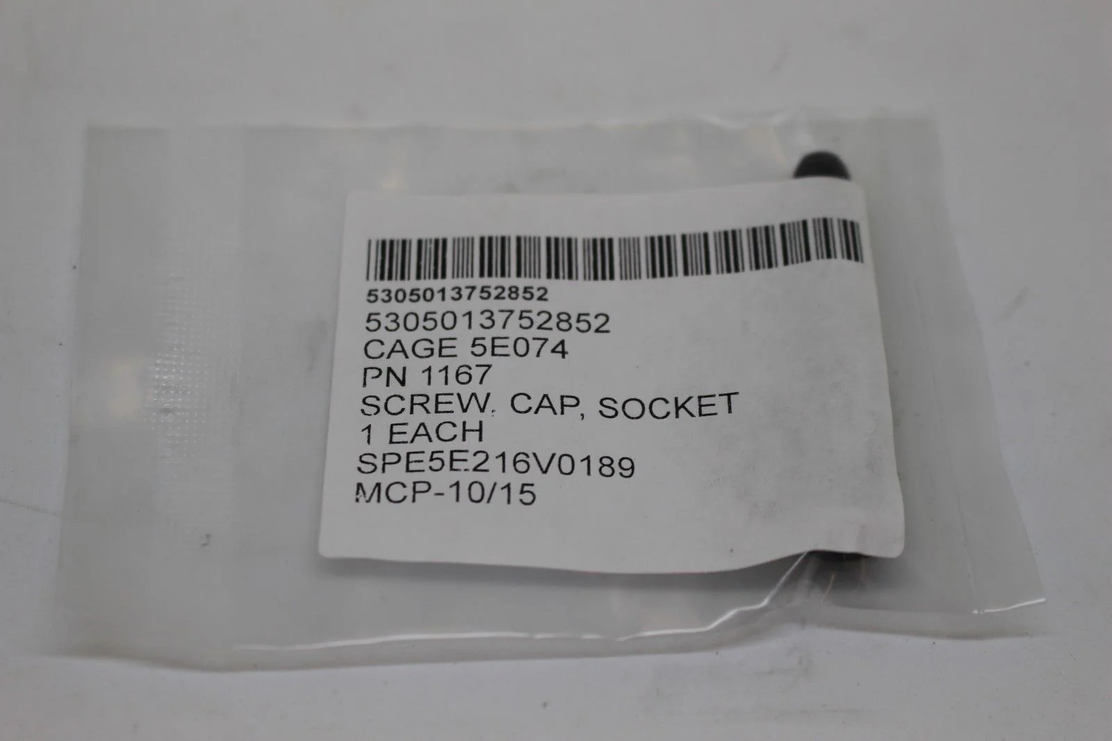 Socket Screw Cap, NSN 5305-01-375-2852. P/N 1167, Set of 4 - Image 3