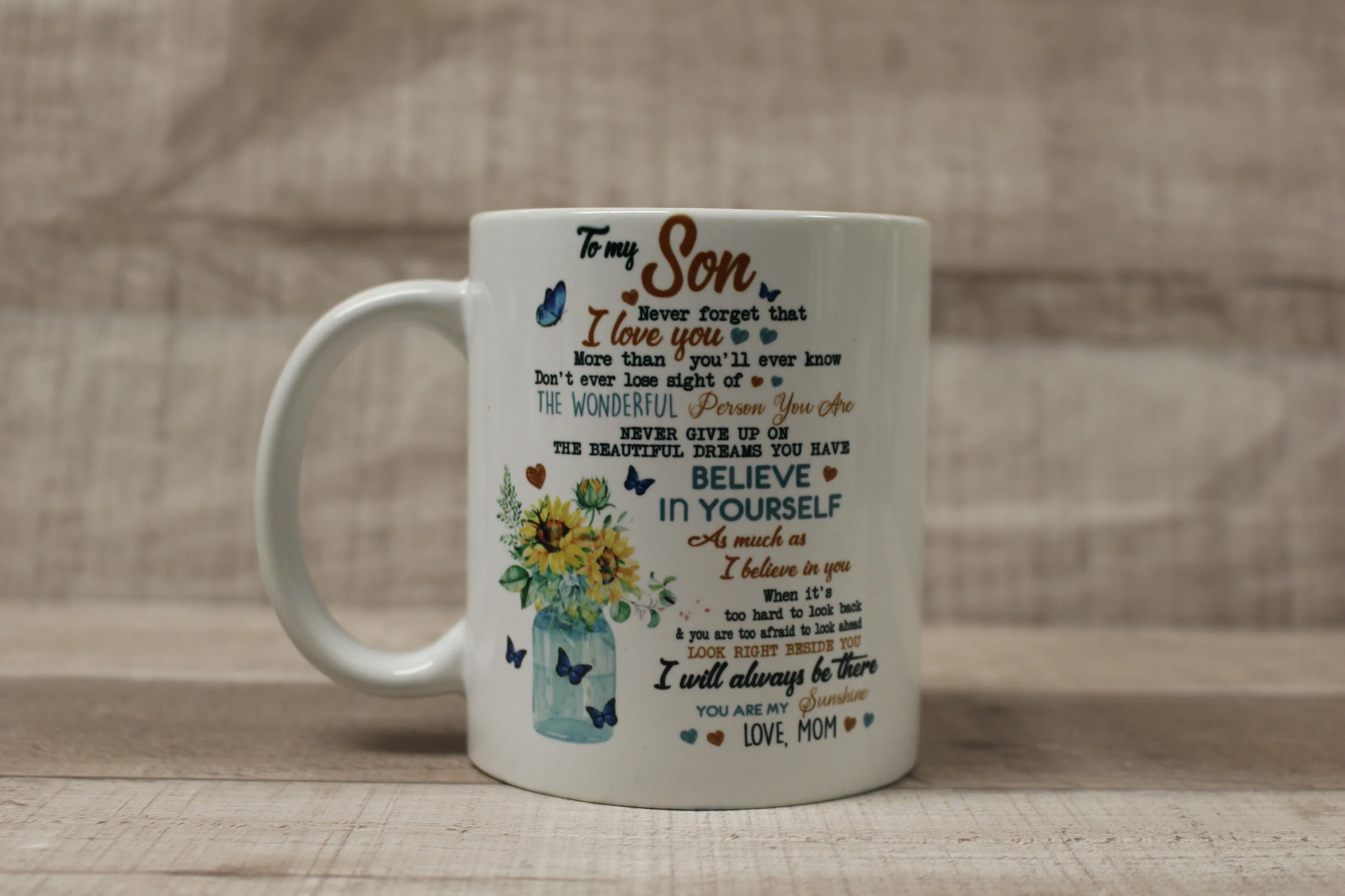 Son Never Forget That I Love You From Mom Coffee Mug Cup -New