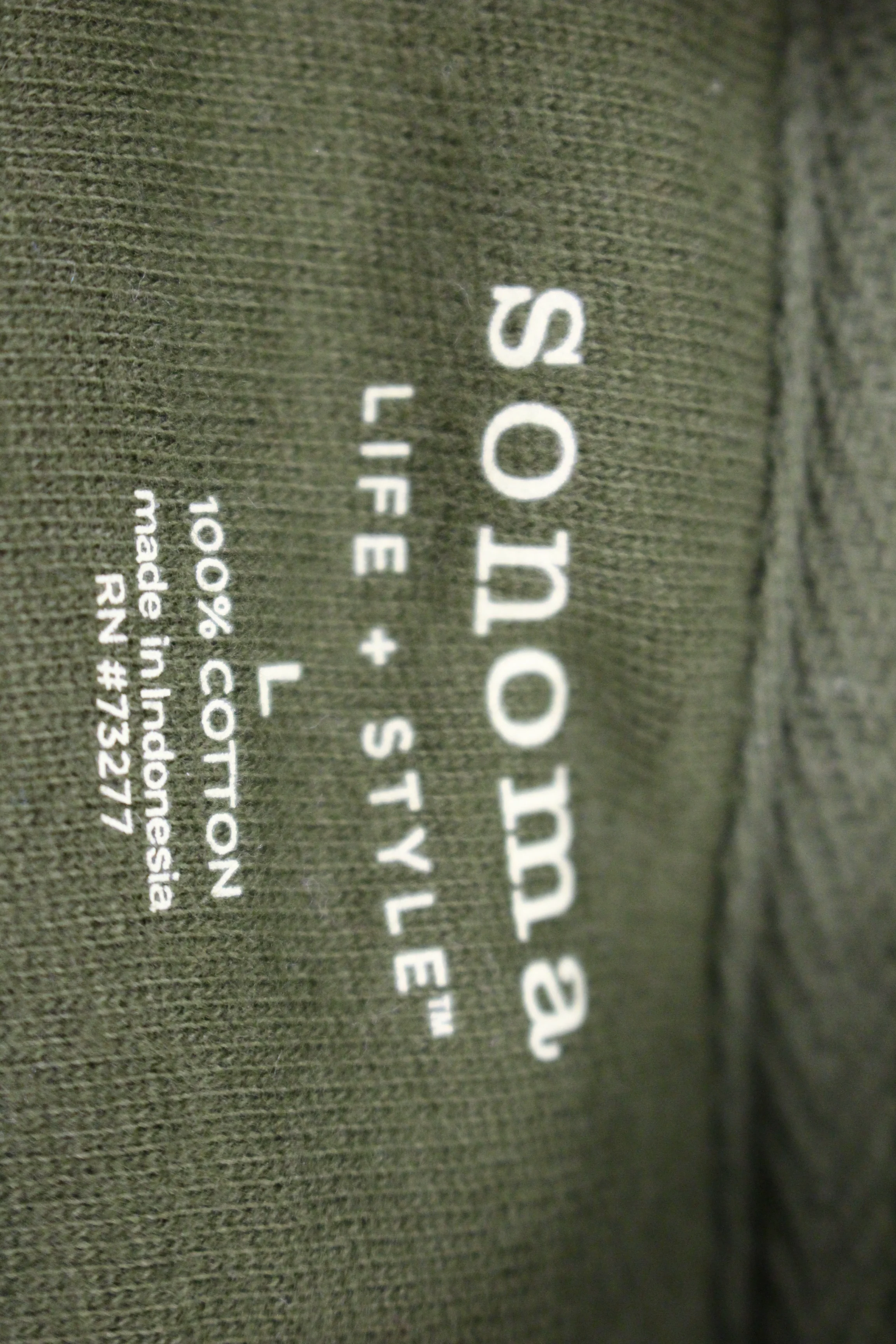 Sonoma Men's Knit Crew Neck Shirt, Size: Large, Olive Green, New! - Image 3