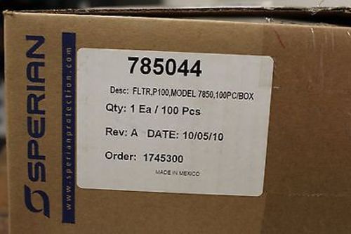Sperian 785044 Cartridge Filters P100, 100 per box, New! - Image 2