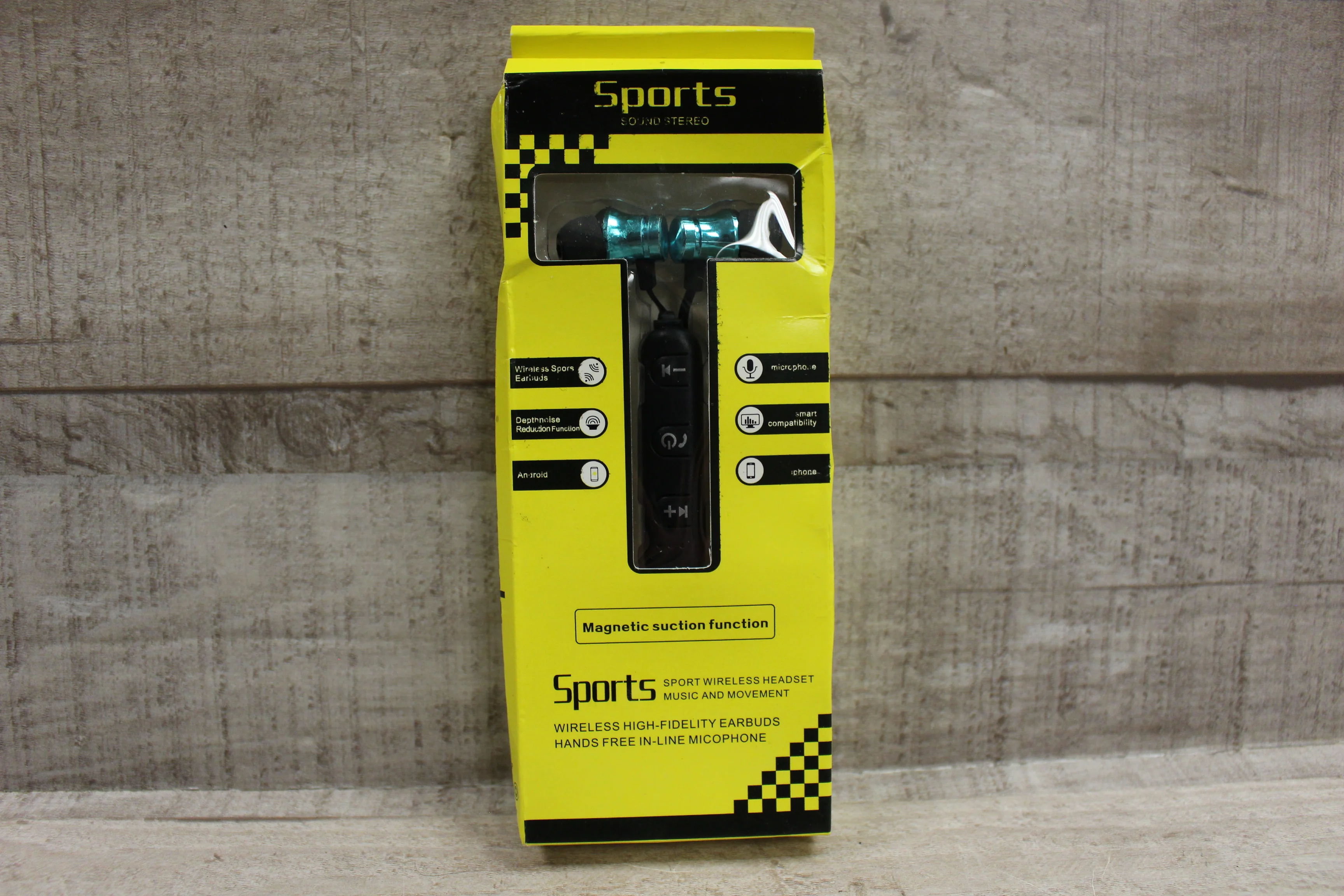 Sports Headset Earbuds -Chrome Blue -New