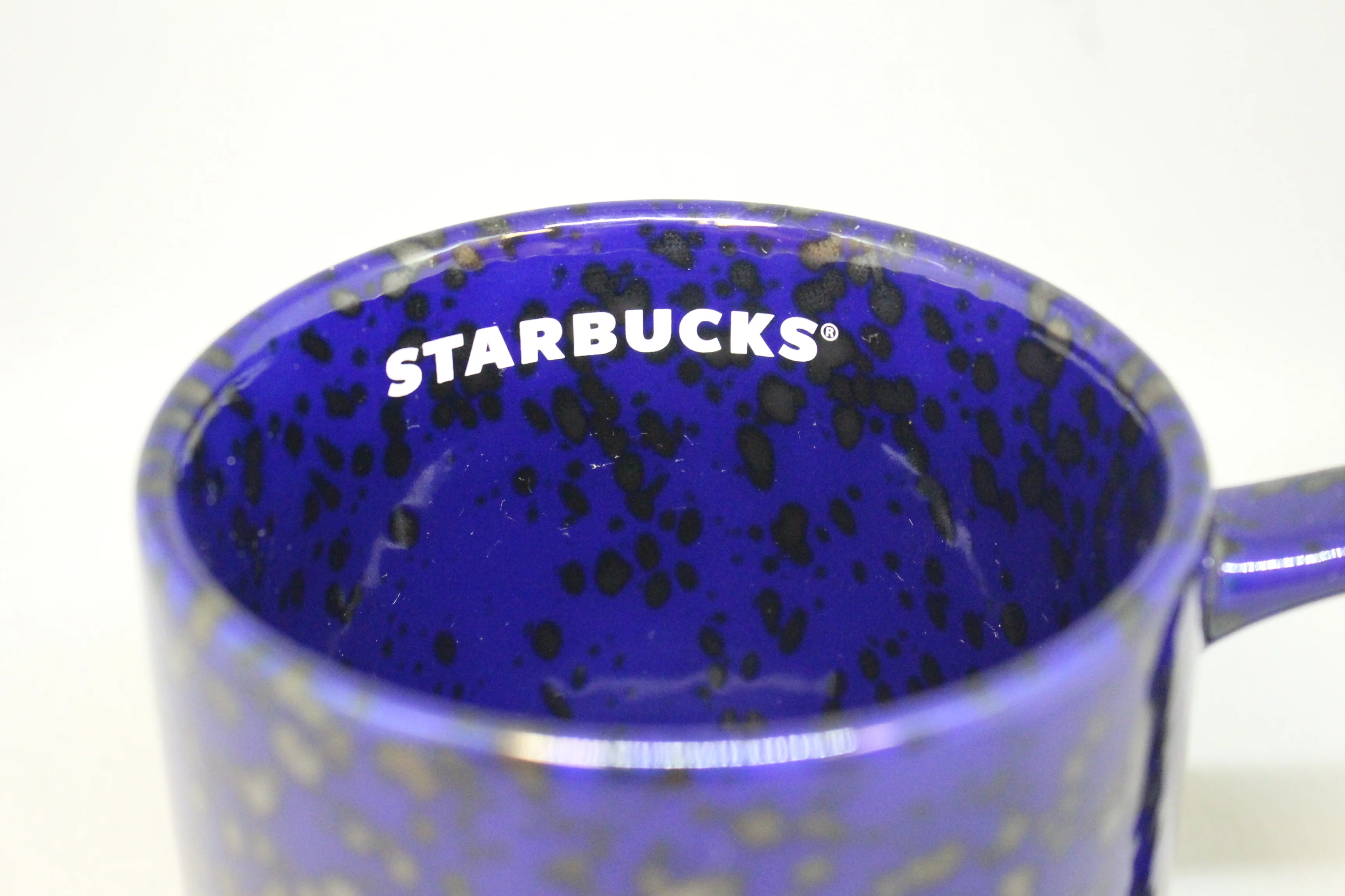 Starbucks Fall 2020 Blue Black Speckle Ceramic Coffee Cup Mug - 14 Fl Oz - Used - Image 2