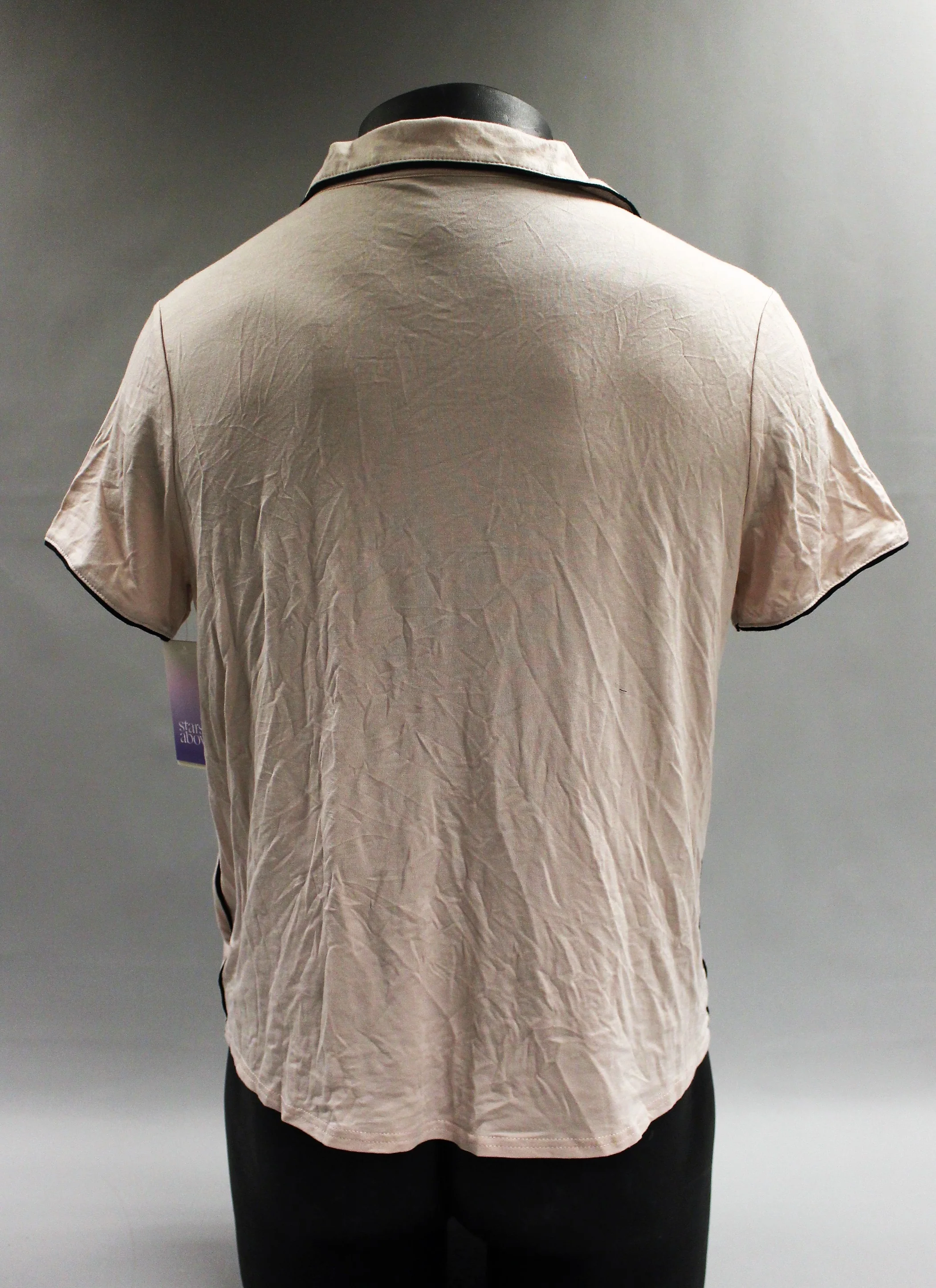 Stars Above Women's Beautifully Soft Crop Notch Collar Pajama Shirt - Medium - New - Image 2