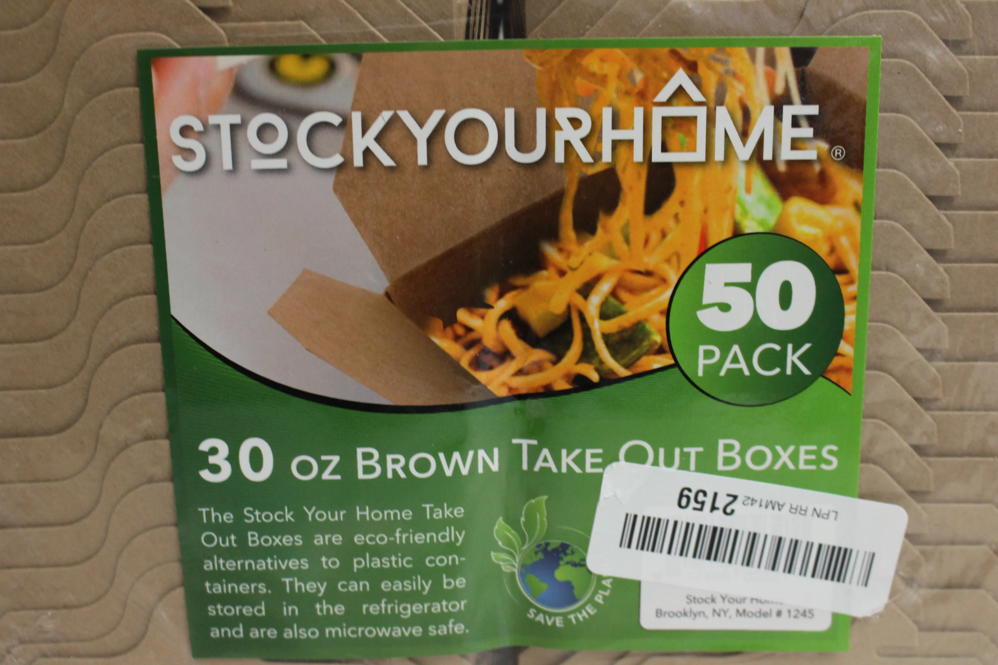 Stock Your Home Brown Take Out Boxes 30 oz (50 Pack) - New - Image 2