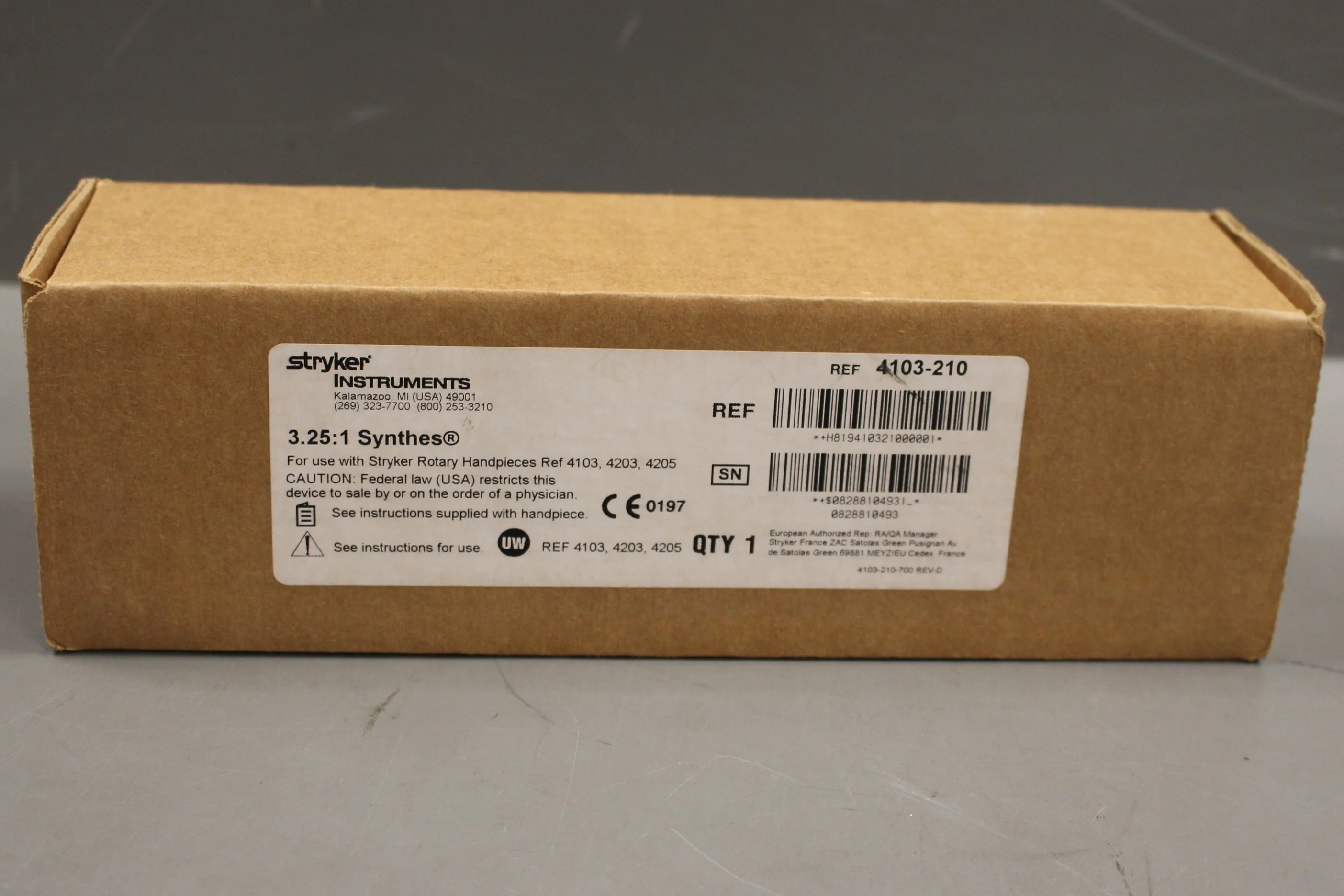 Stryker 4103-210 3.25:1 Synthes Reamer, New - Image 2