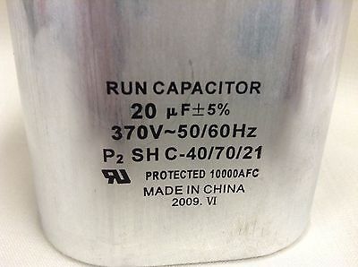 Supco Oval Run Capacitor, CR20X370, 20 MFD x 370 V Single Oval, New - Image 3