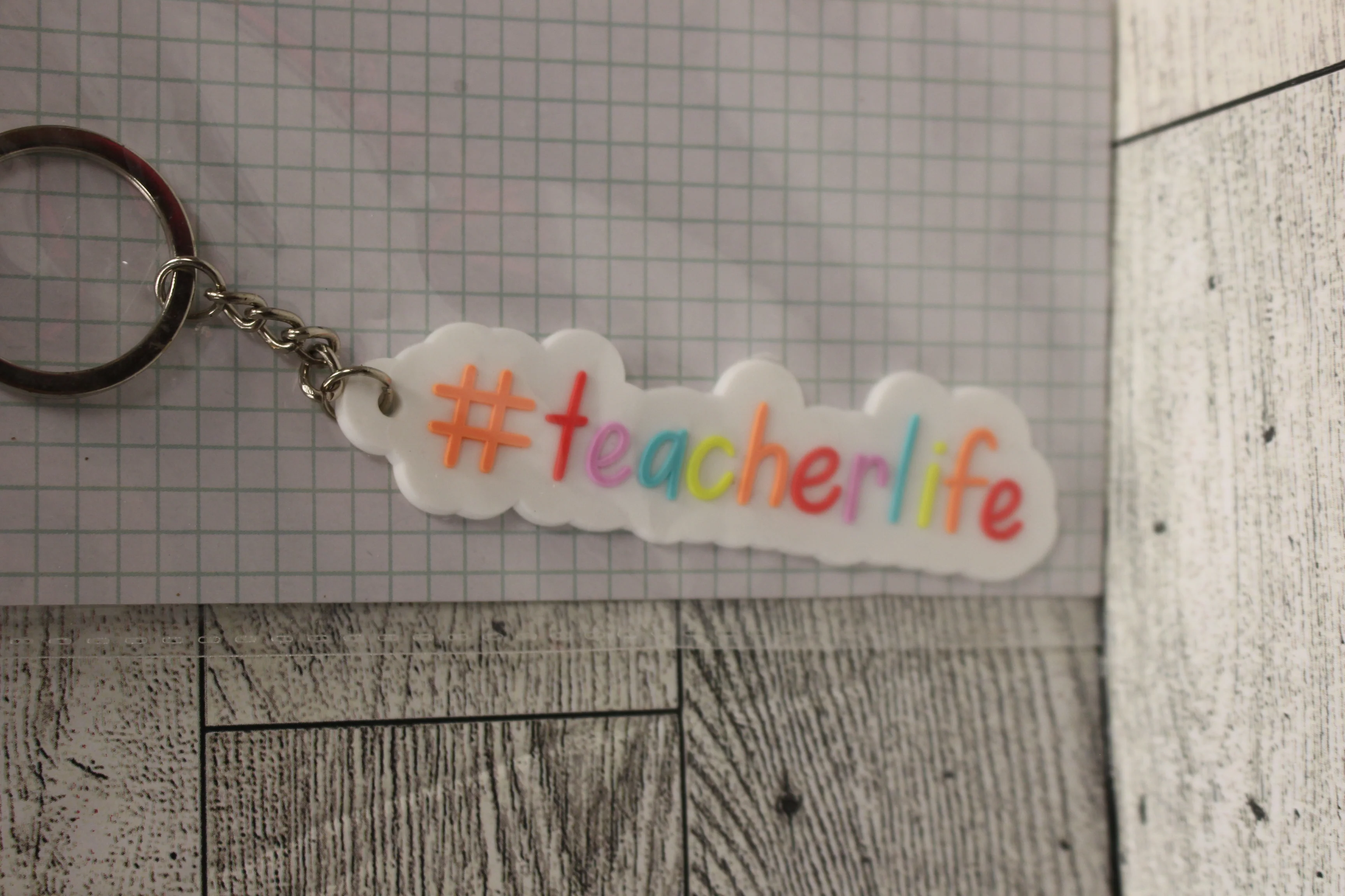 Teacher Life Keychain - #TeacherLife - Teacher Appreciation - New - Image 2