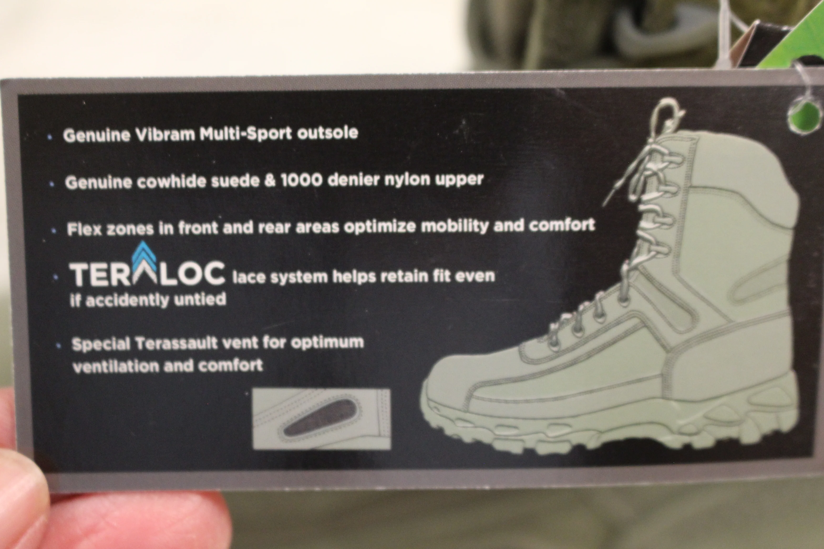 Terassault Sage Green Combat Boots - Size: 5.5W - Sage - New - Image 6