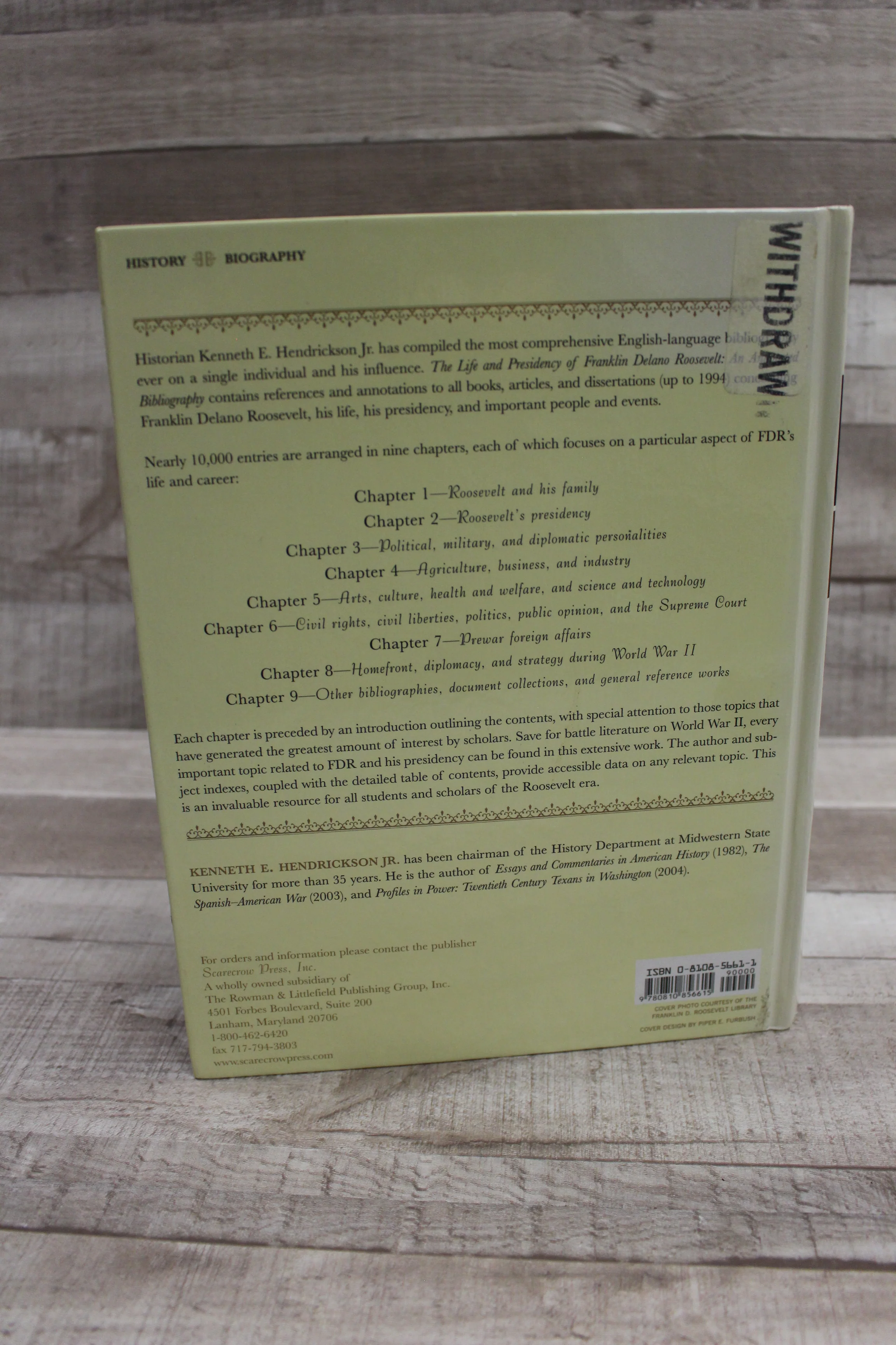 The Life and Presidency of Franklin Delano Roosevelt: An Annotated Bibliography, Volume 1 - Image 2