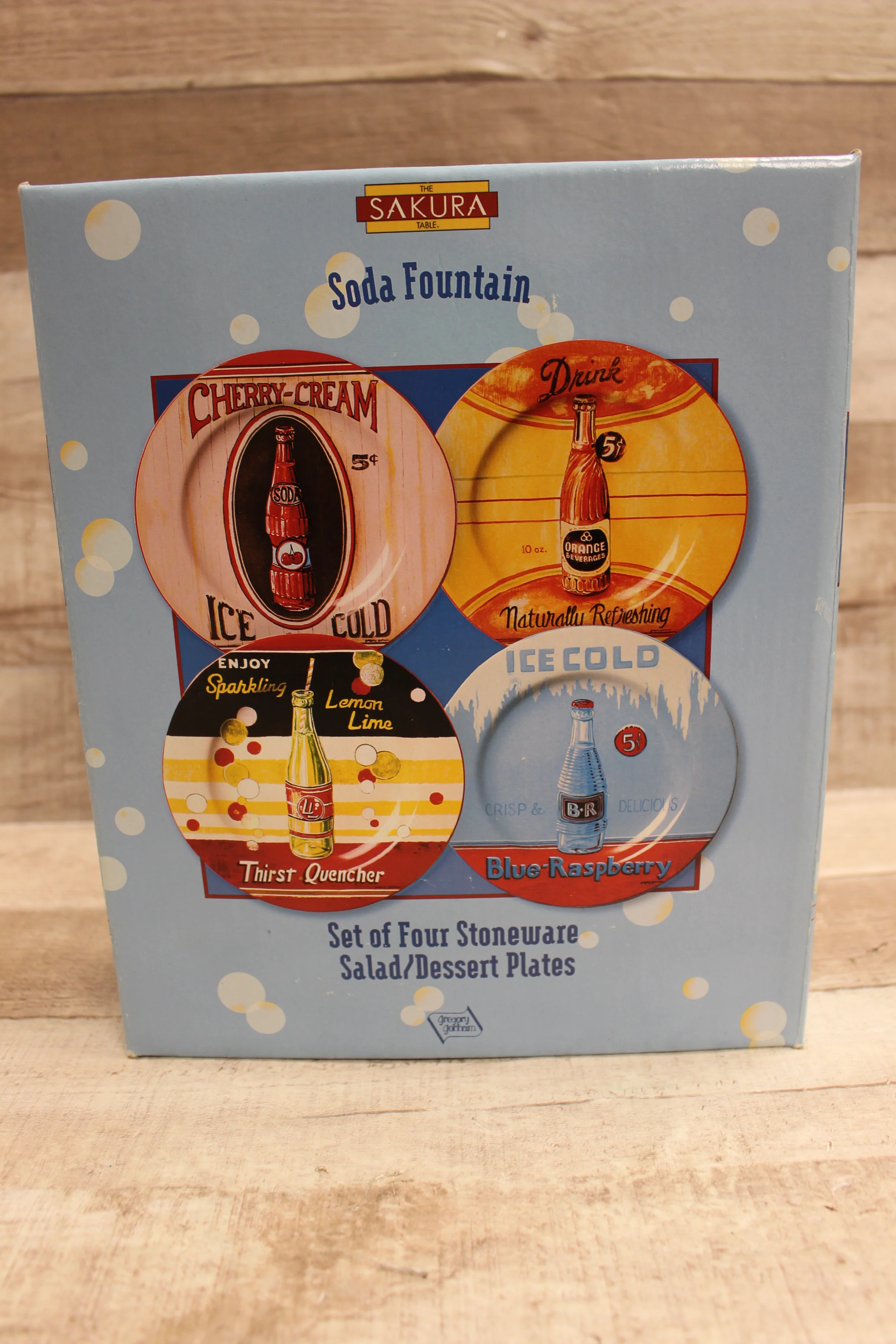 The Sakura Table Soda Fountain Design Dishes Set Of 4 -New - Image 2