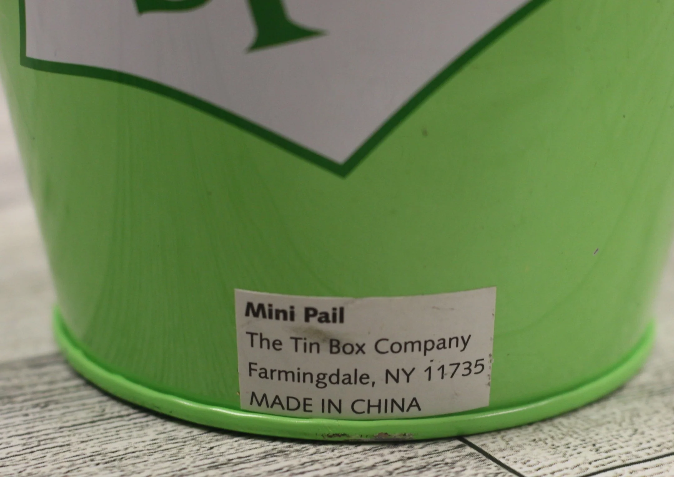 The Tin Box Company Sprite Mini Pail Bucket - Height: 4.75" - Green - Used - Image 3