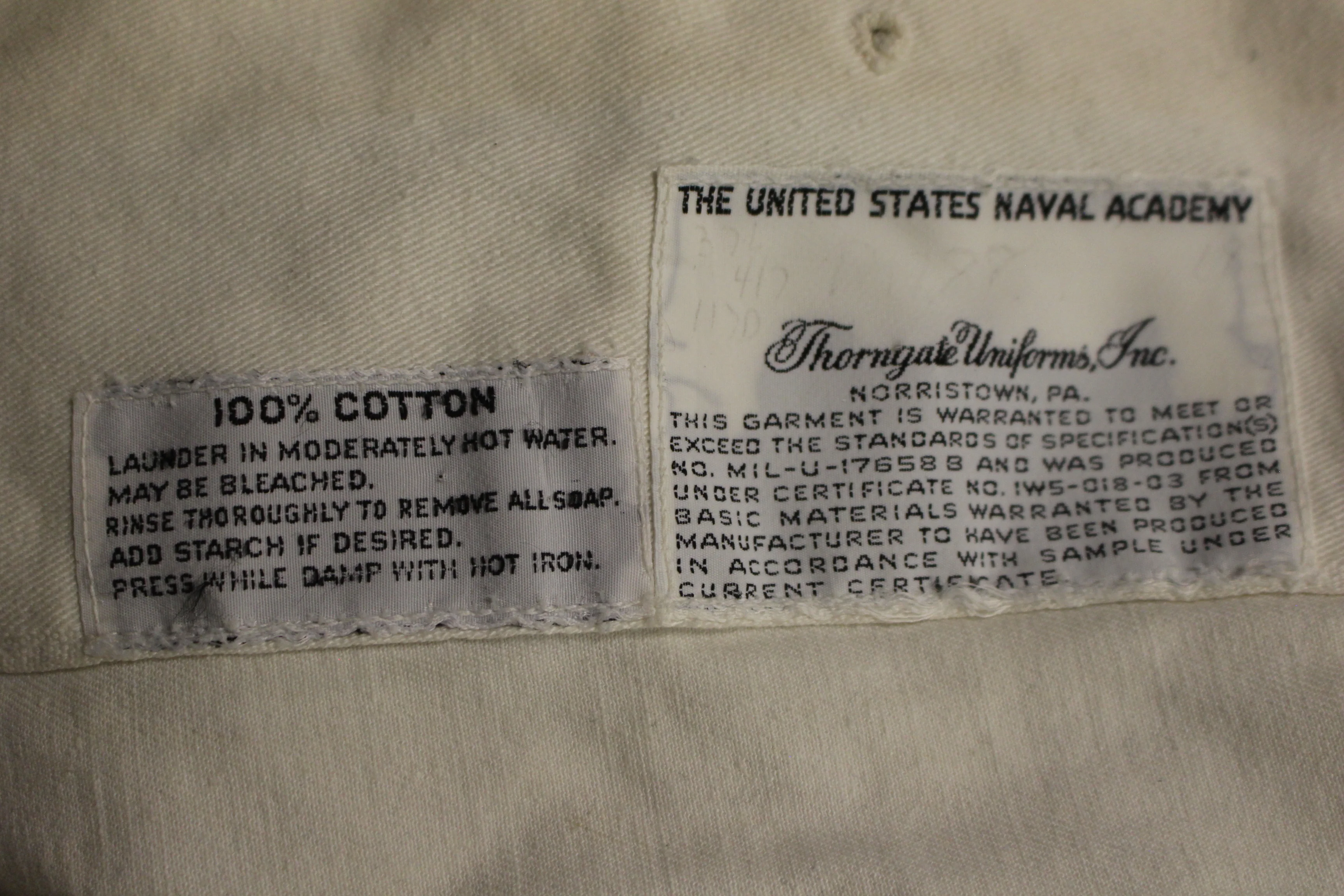 Thorngate Uniforms Naval Academy White Shirt - Missing Size - Used - Image 5