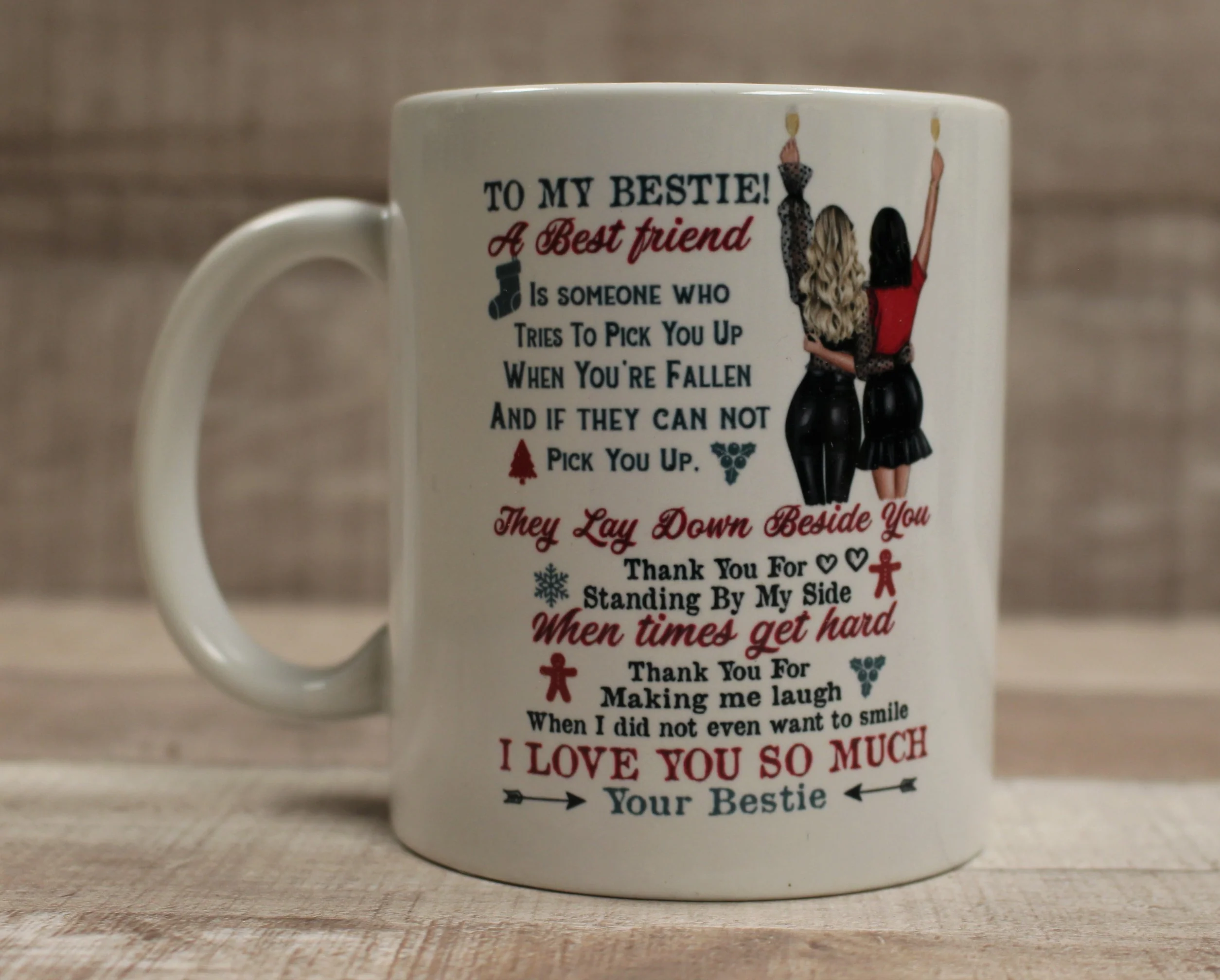 To My Bestie Best Friend Coffee Mug Gift For BFF - 11 oz - New