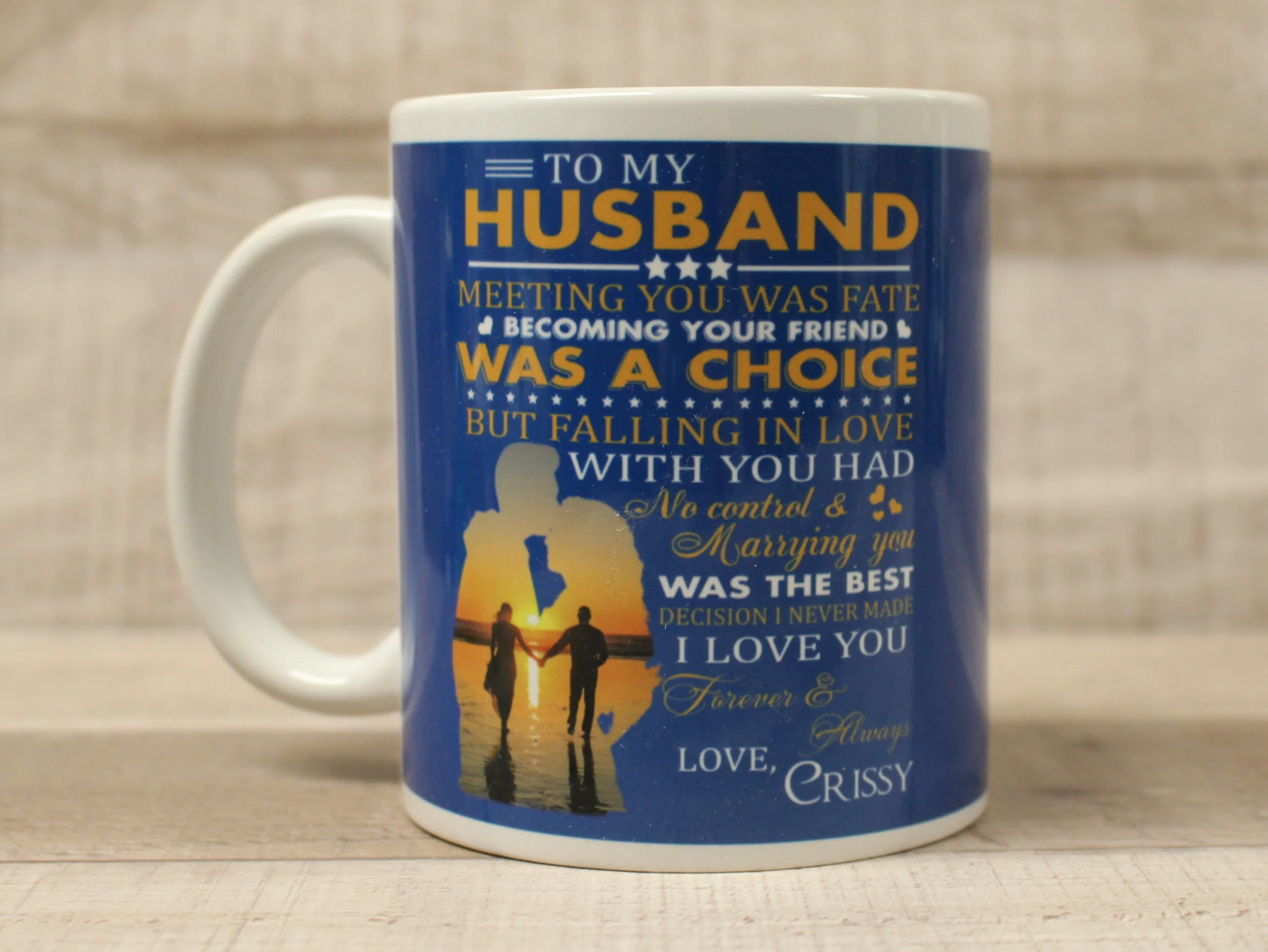 To My Husband, Meeting You Was Fate Coffee Cup Mug - Wife Rainbow Love - New - Image 5