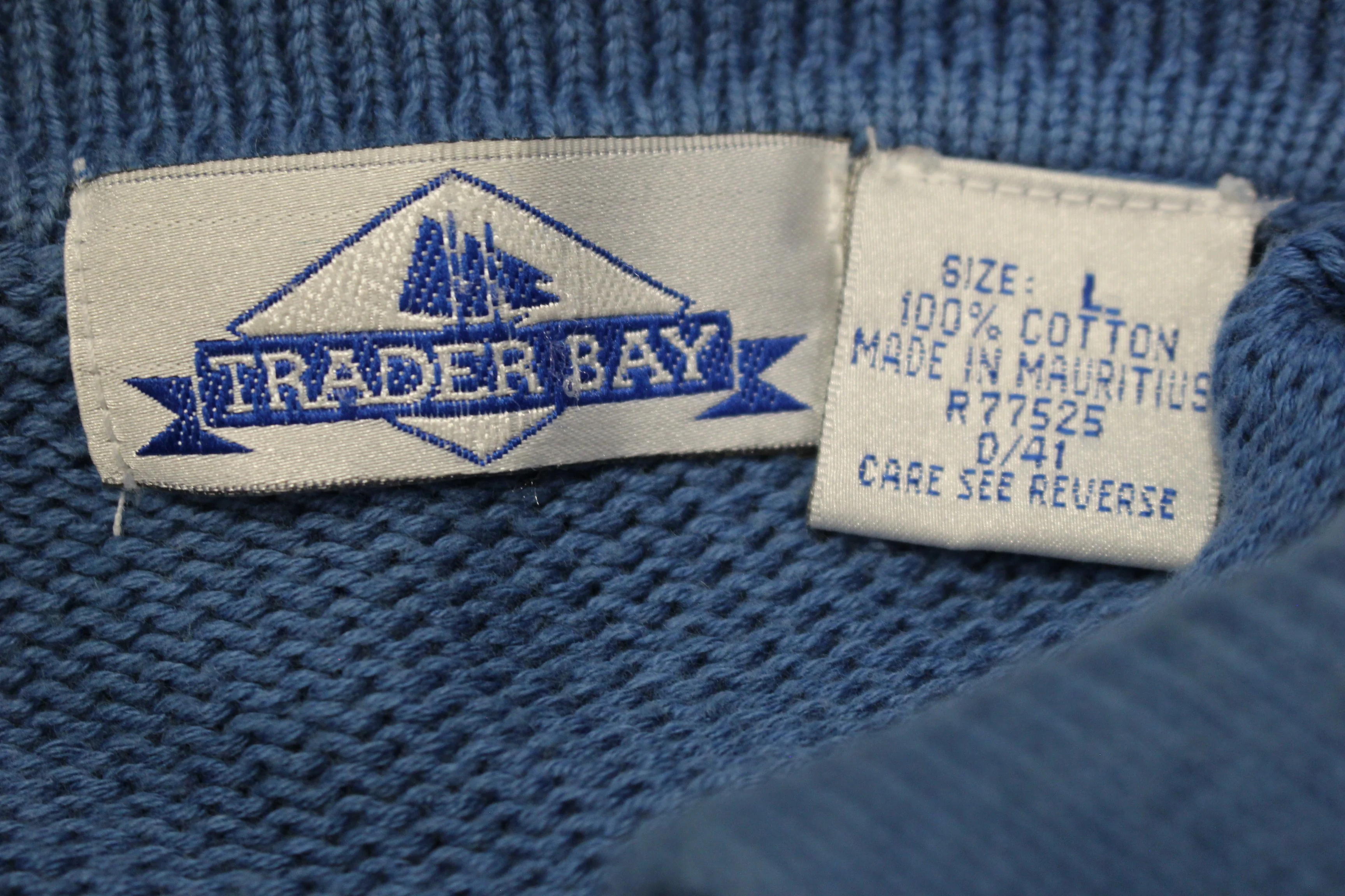 Trader Bay Men's Sweater - Large -Blue - Used - Image 2