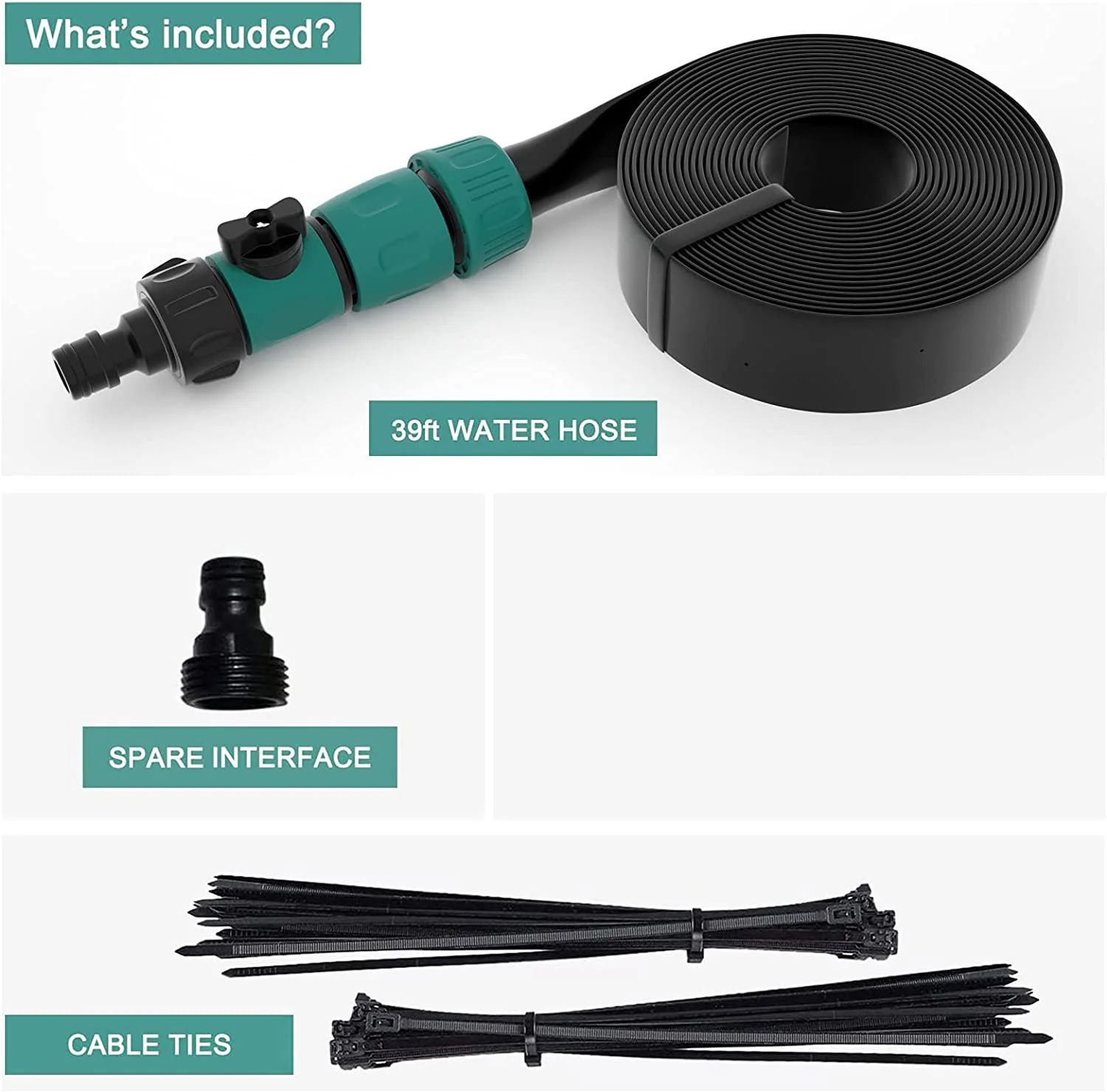 Trampoline Water Sprinkler for Kids Outdoor Backyard - 39FT -Black -New - Image 3