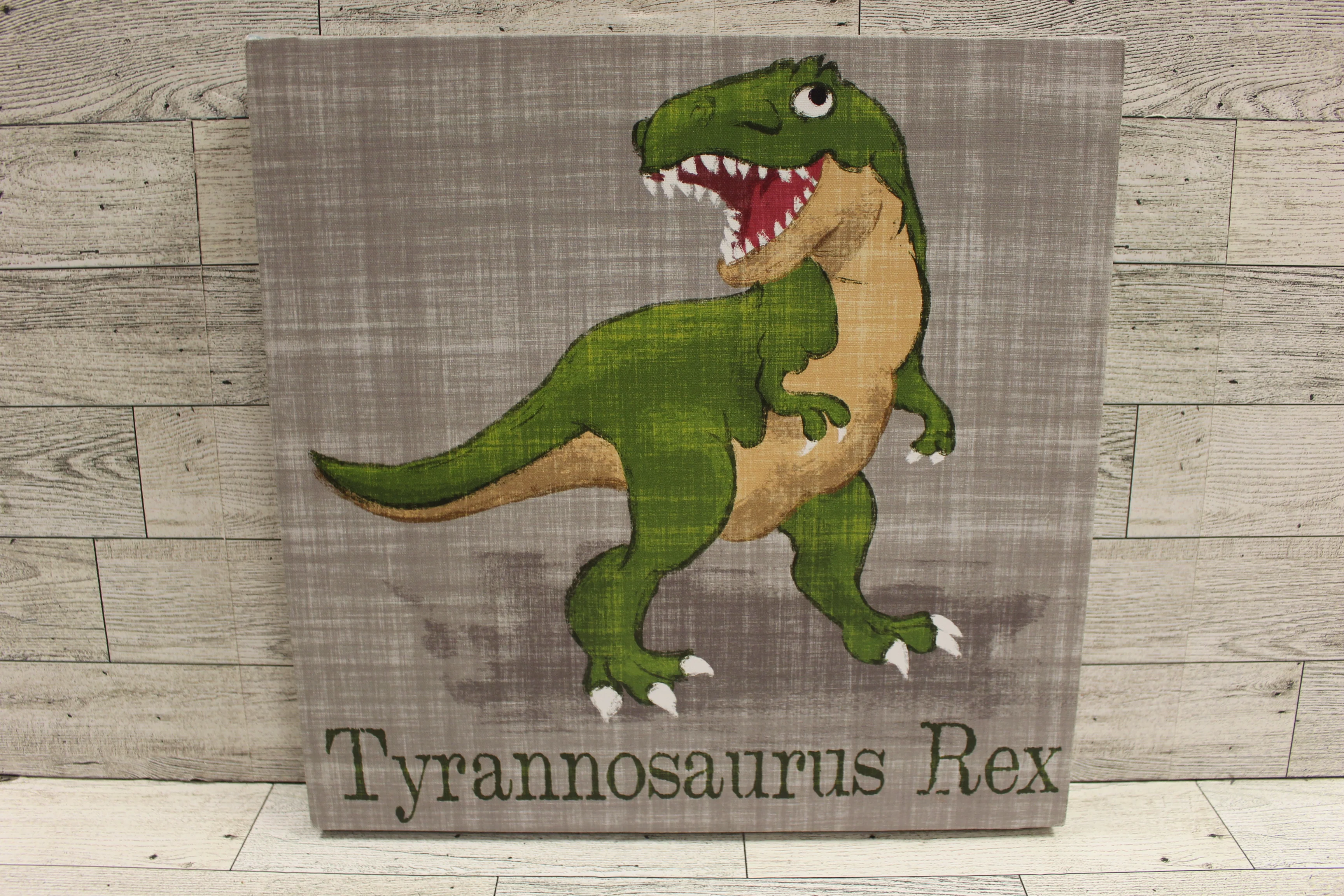 Tyrannosaurus Rex Canvas Wall Decor - 12" x 12" - Used