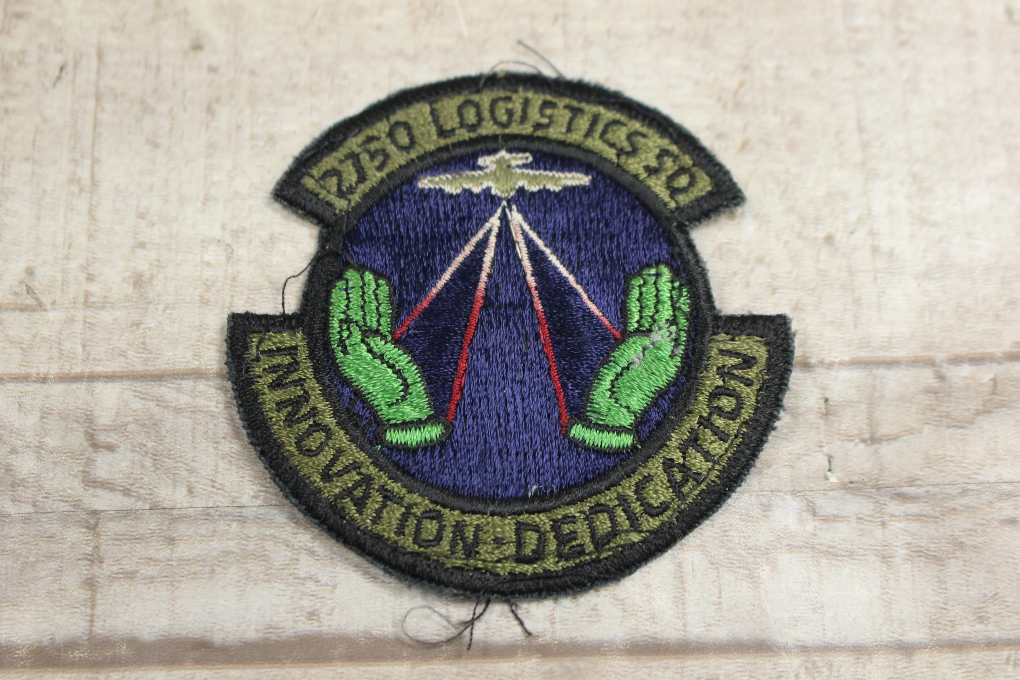 U.S. Airforce 2750 Logistics Squadron Innovation Dedication Sew On Patch -Used