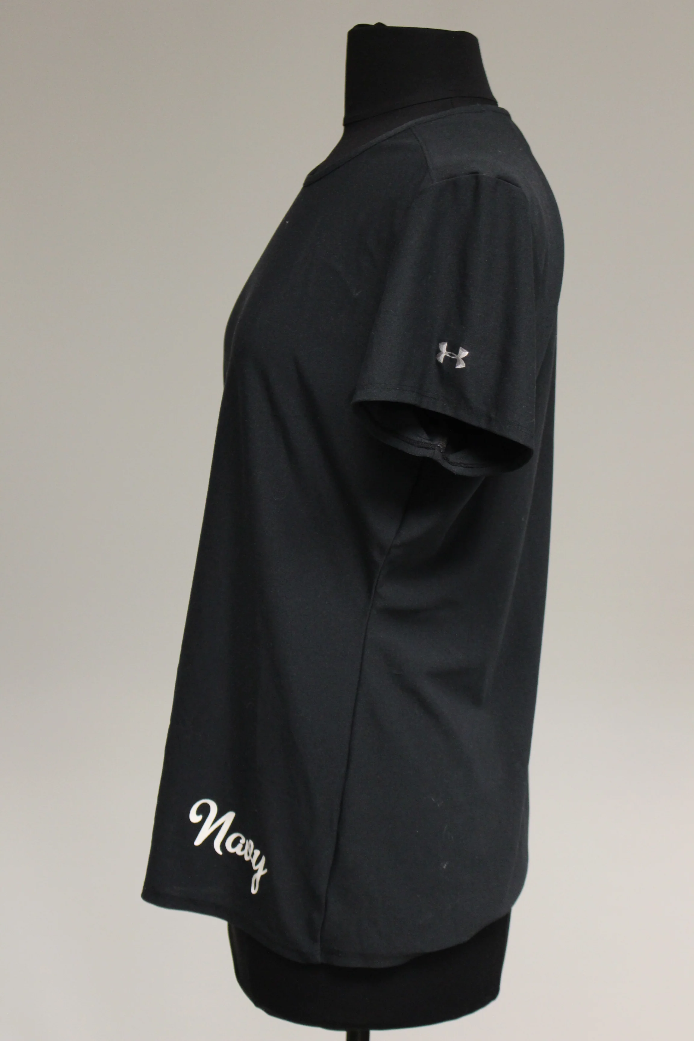 Under Armor US NAVY T-Shirt, Heat Gear, Size: Large, NAVY written near hem. - Image 4