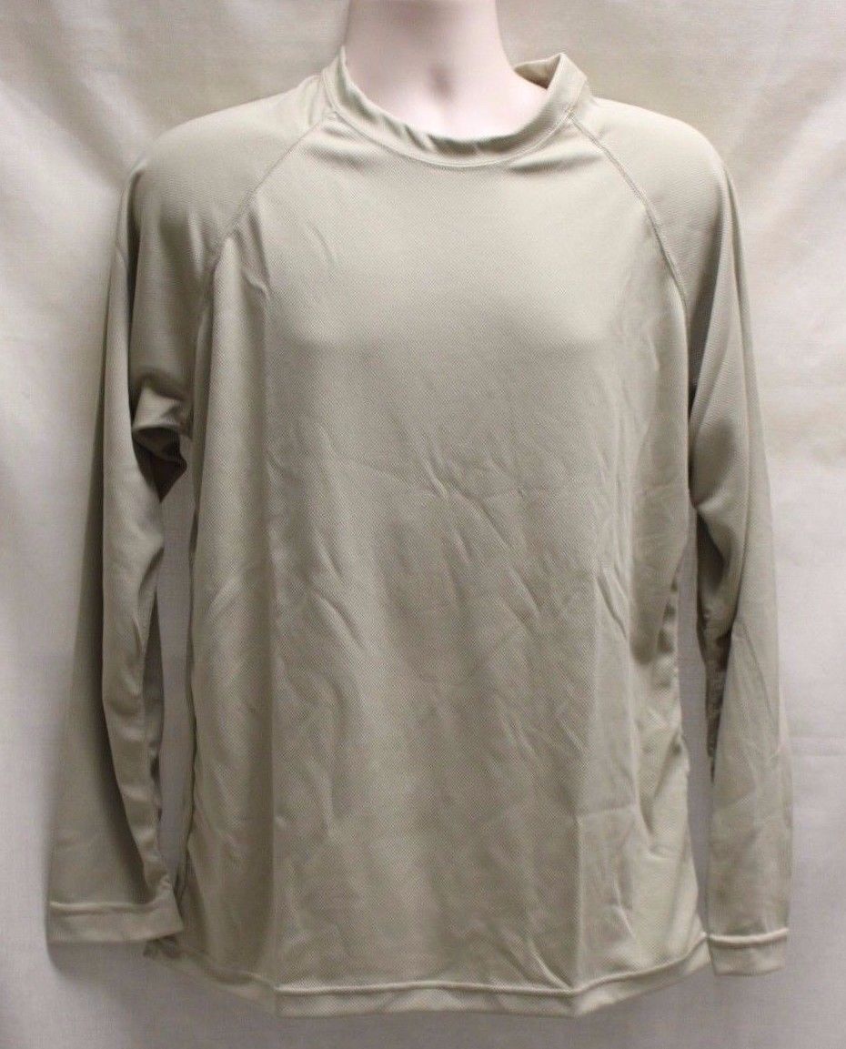 UNITED Mens Long Sleeve Midweight Long John Shirt - Small - Desert Sand - Used
