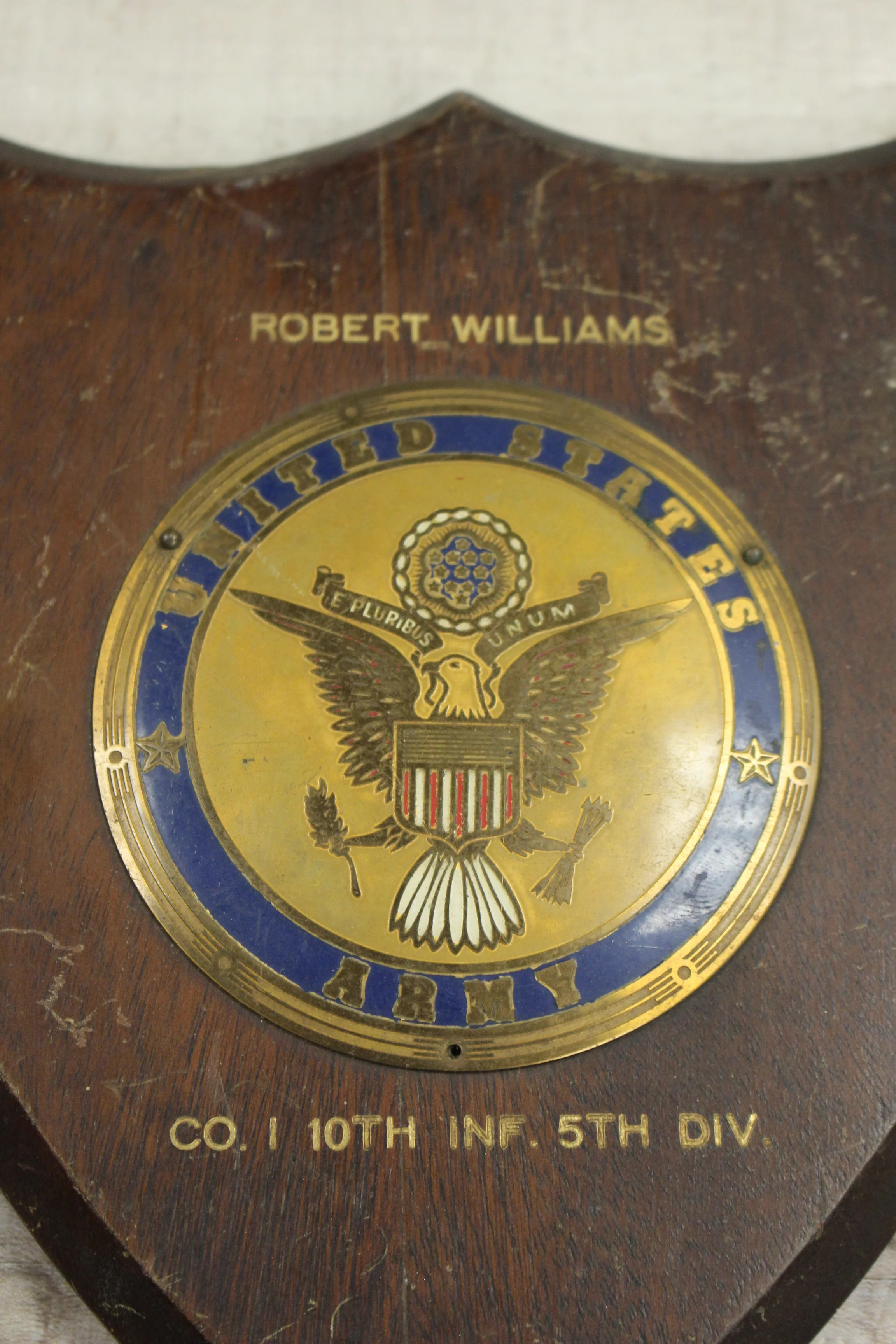 United States Army Robert Williams Award Plaque -Used - Image 2