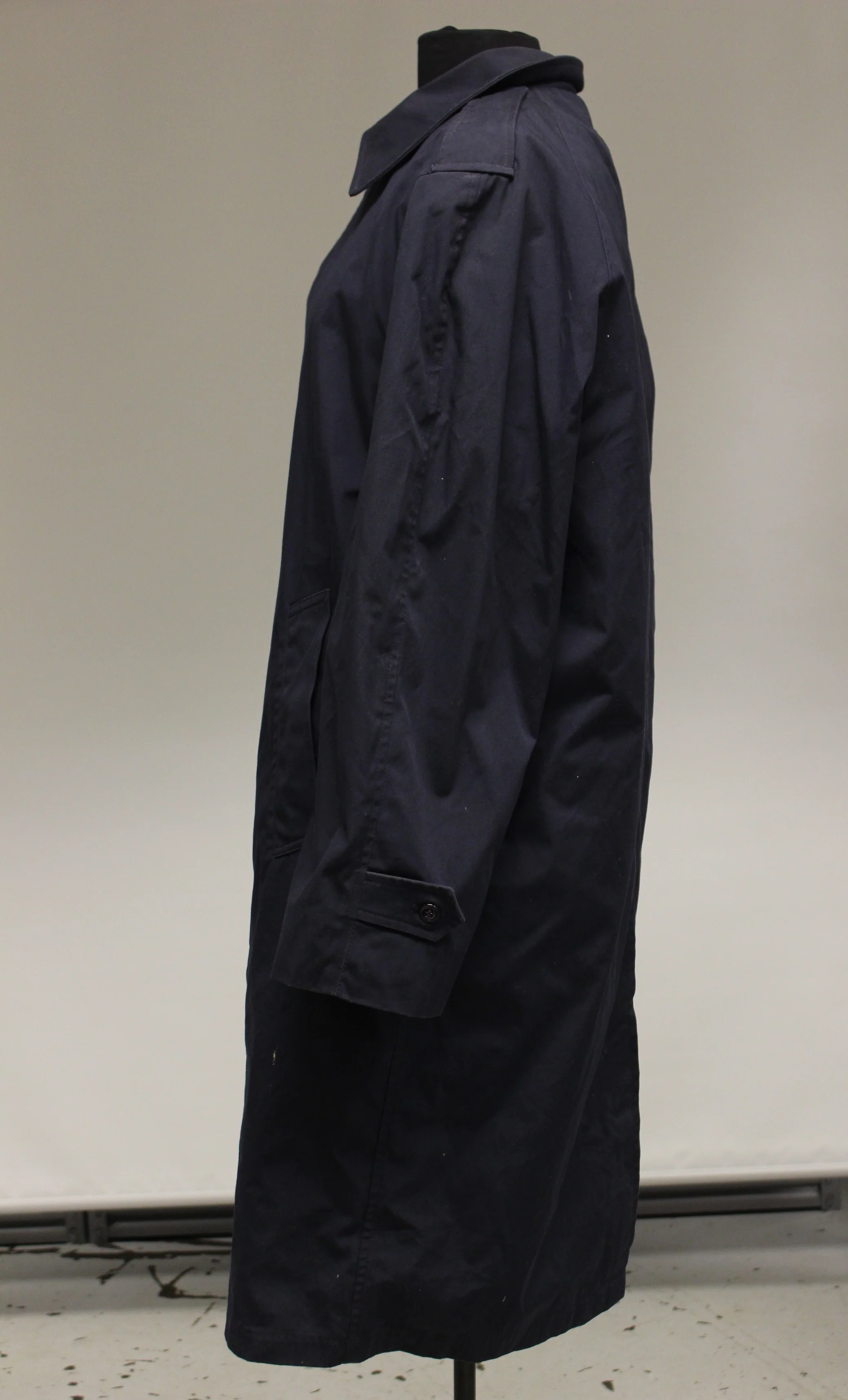 US Air Force Blue Men's All Weather Trench Coat with Fur Liner - 44XL - Used - Image 2