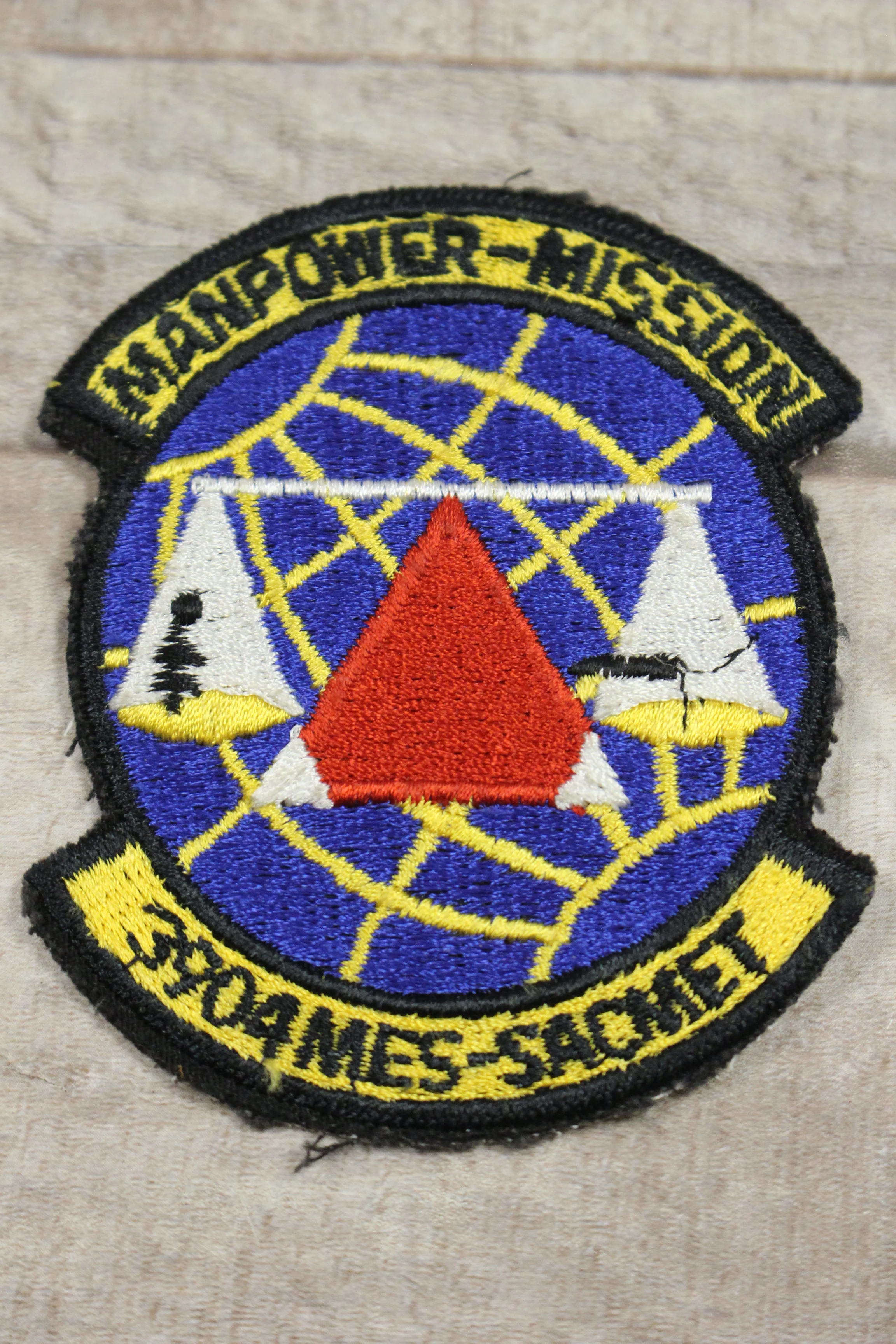 US Air Force Manpower Mission 3904 Mes Sacmet Sew On Patch -Used
