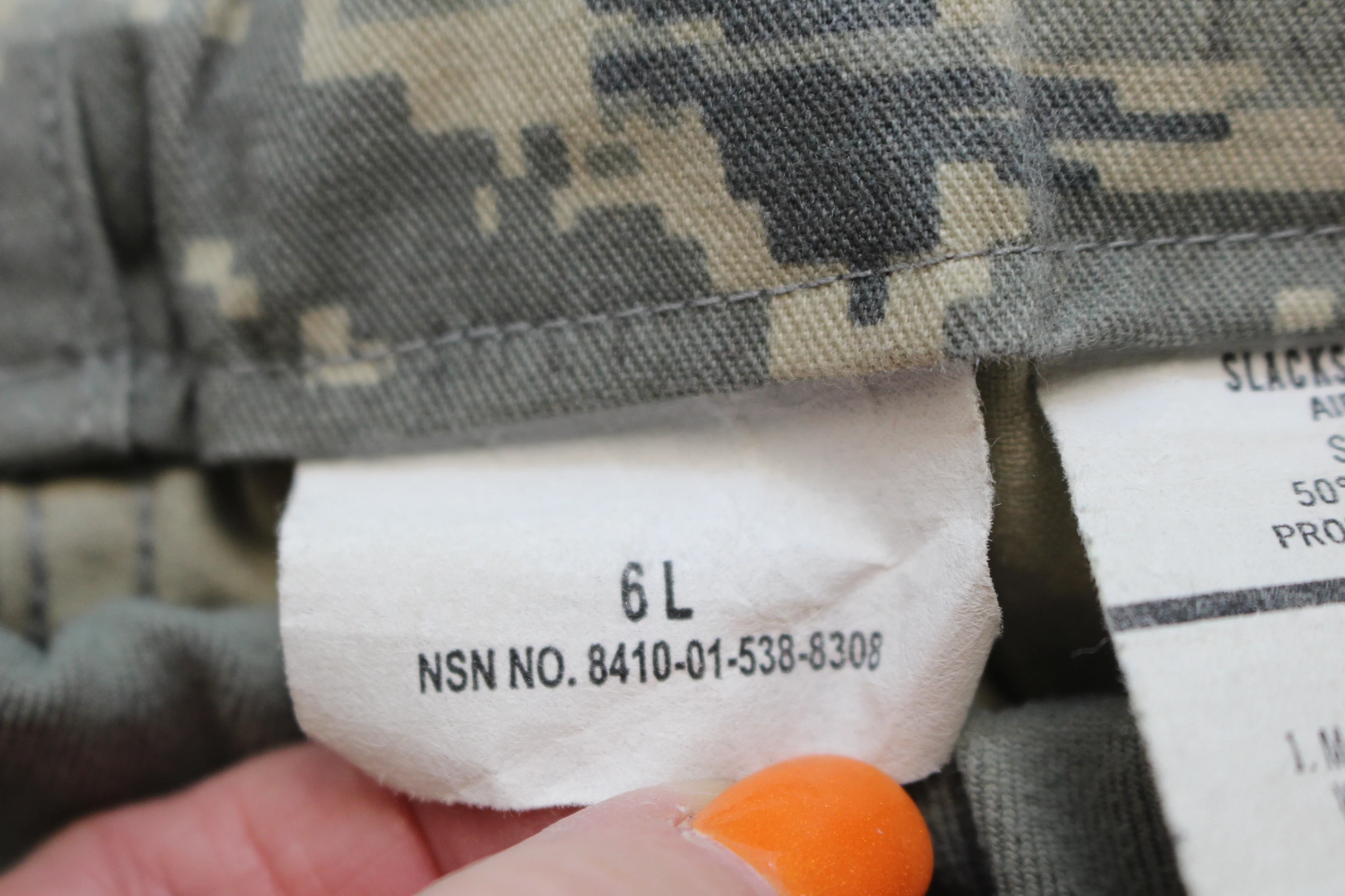US Air Force Women's Maternity Utility Pants - 6L - 8410-01-538-8308 - Used - Image 3