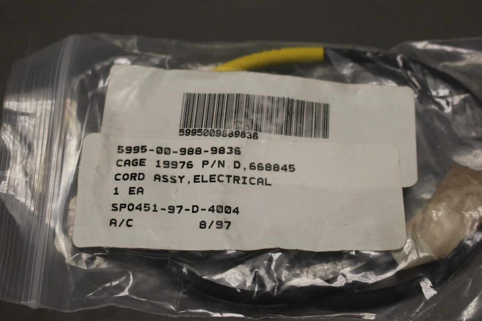 US Aircraft Electrical Cord Assembly - NSN 5995-00-988-9836 - P/N 668845 - New - Image 4