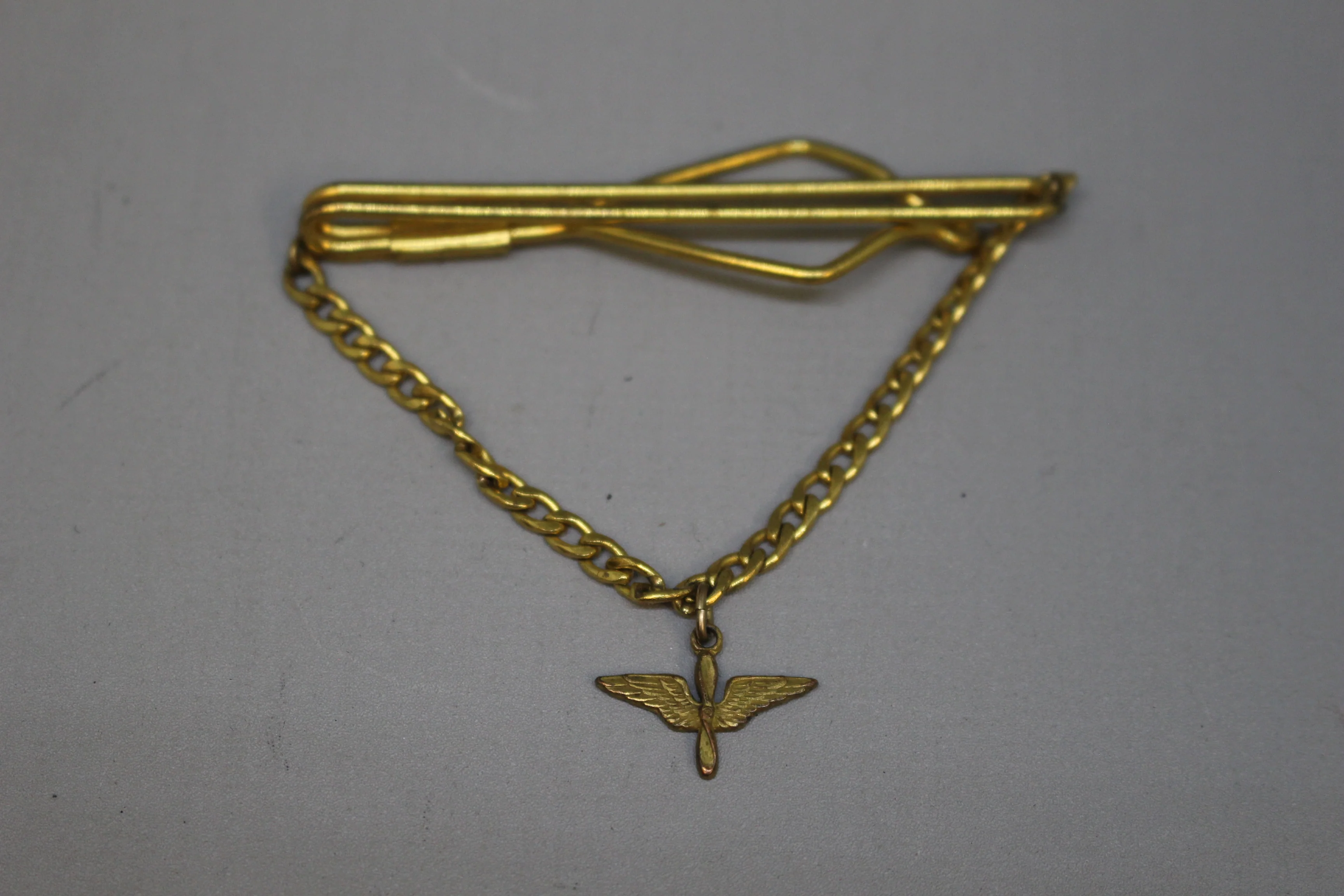 US Army Aviaition Tie Clasp - Brass - Used