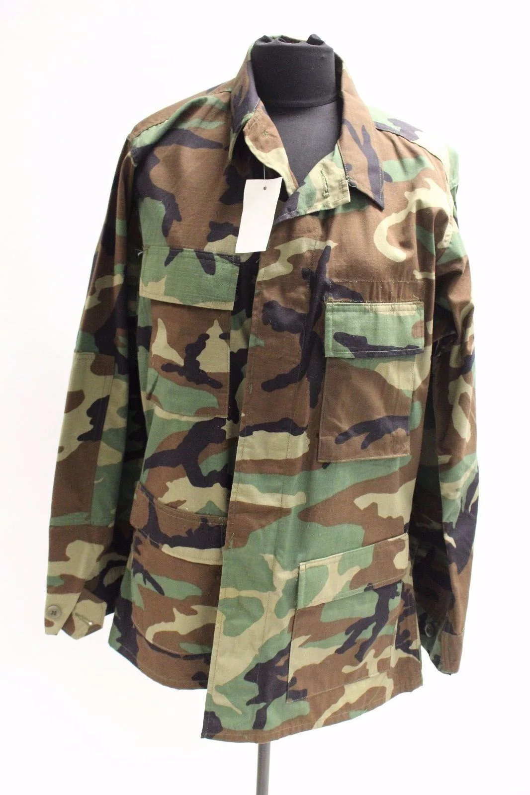 US Army BDU Woodland Combat Coat - Medium Regular - 8415-01-390-8544 - New