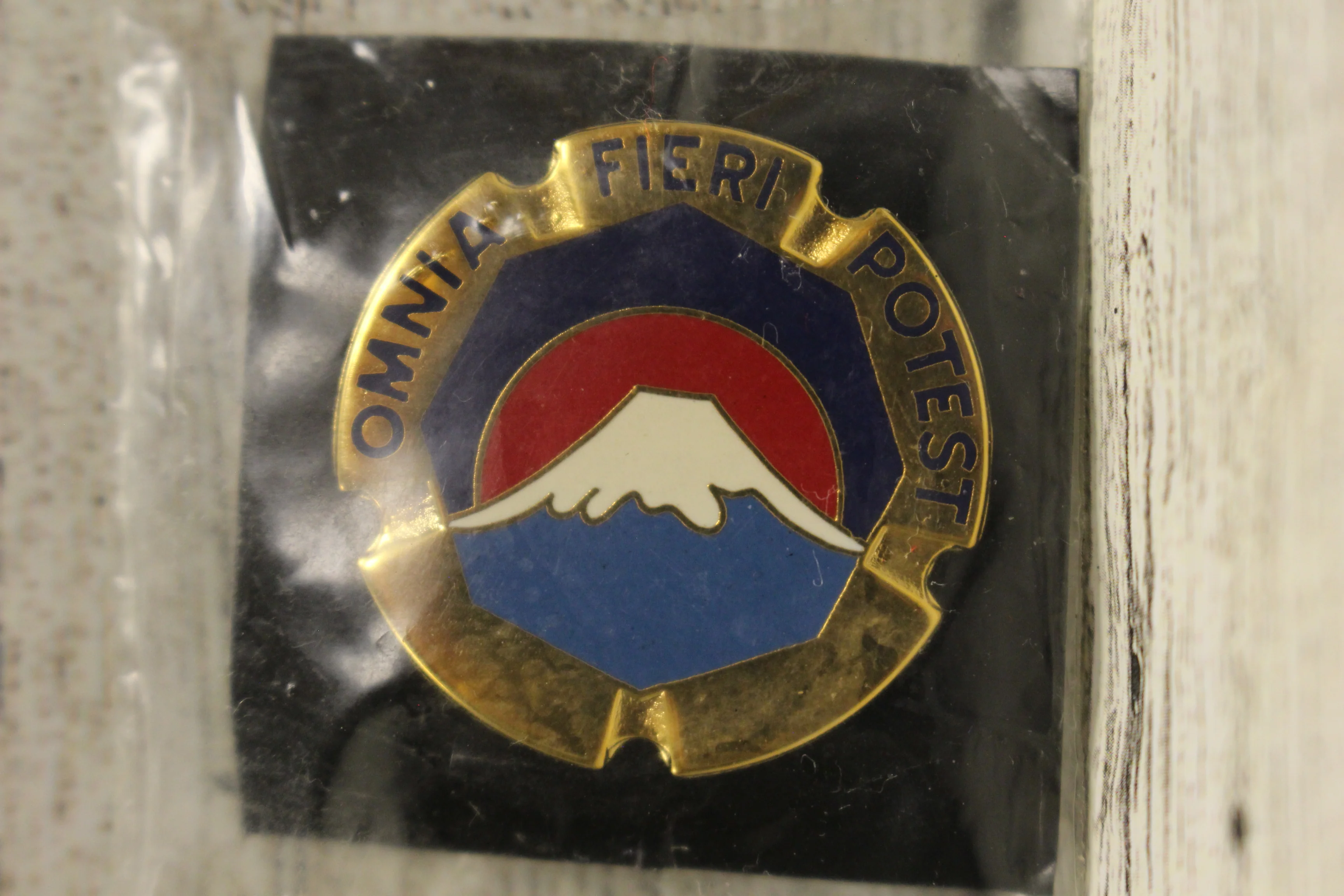 US Army Crest: USA Japan Command Pin - Omnia Fieri Potest - New - Image 2