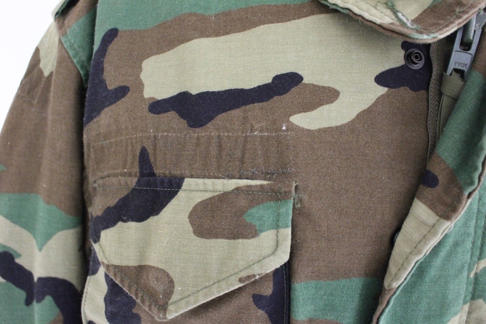 US Army M-65 Cold Weather Field Coat - Woodland - Small Long - Used - Image 4