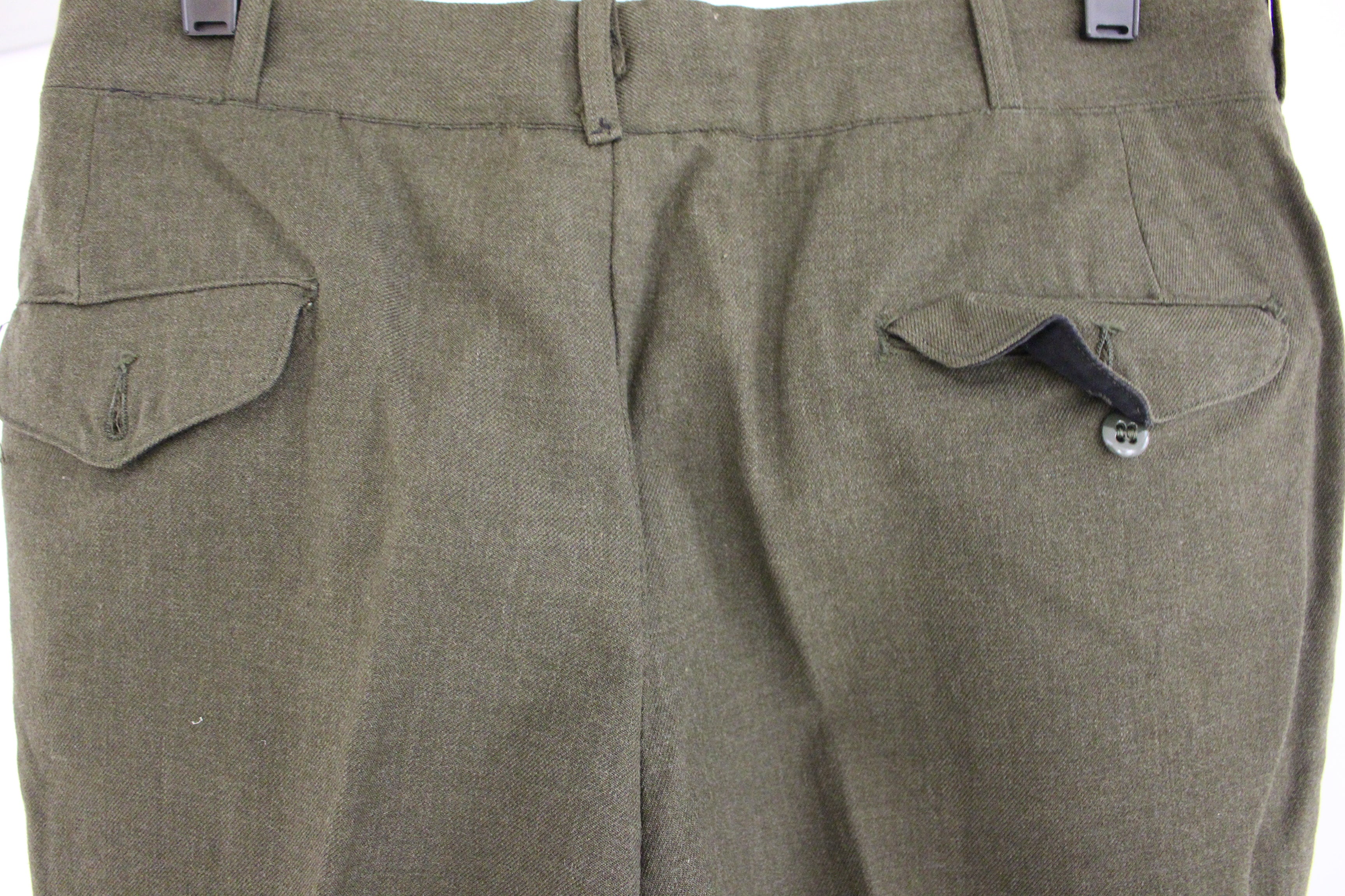 US Army Men's Wool Serge Green Trousers - 32S - 8405-00-082-2769 - Used - Image 4