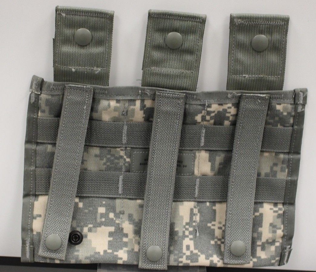 US Army Molle Triple Magazine Pouch - ACU - 8465-01-525-0598 - 3x30 - Grade C - Image 2