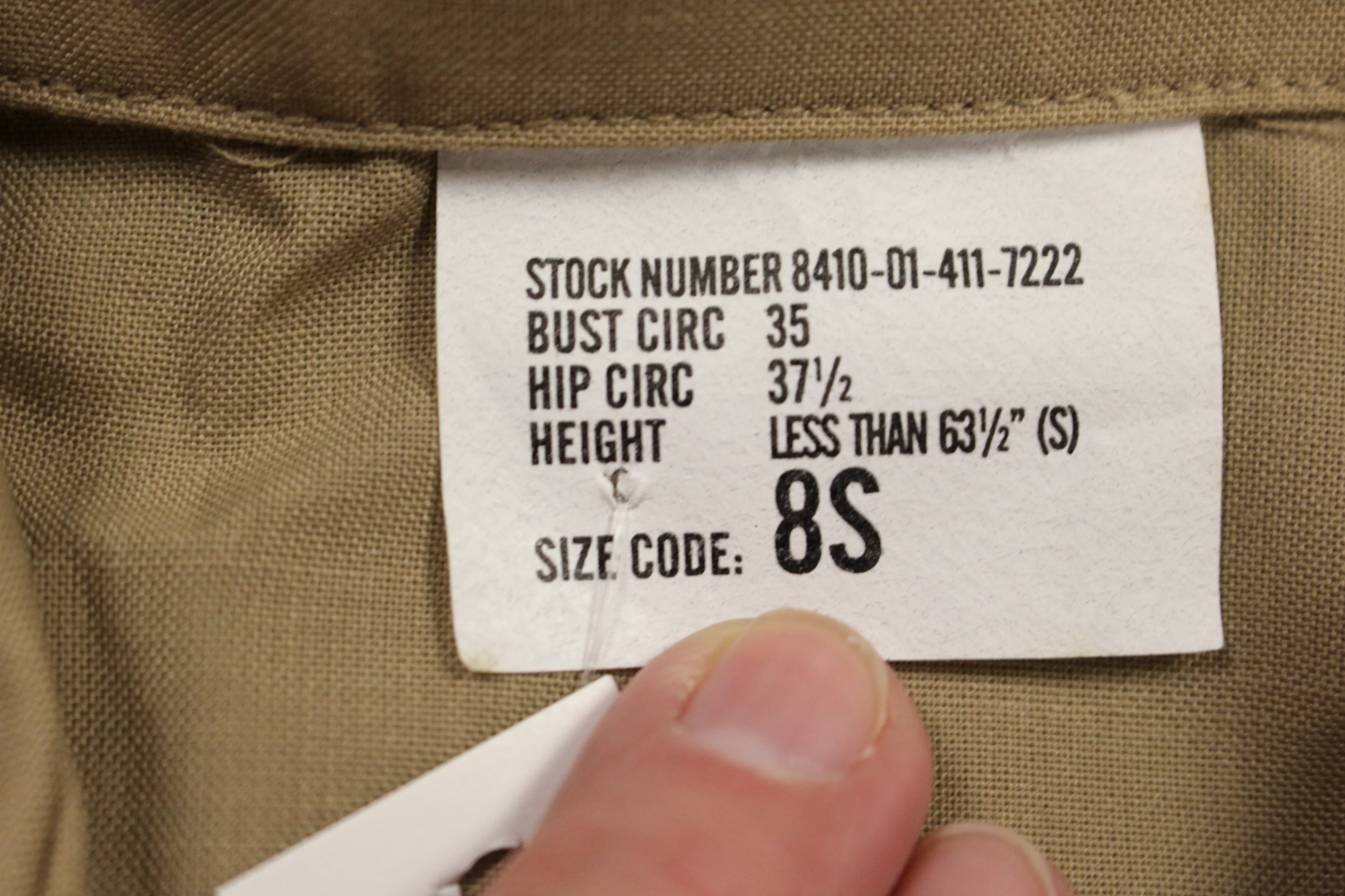 US Army Women's Short Sleeve Dress Shirt - Tan - Not Tuck In - Size: 8S - New - Image 4